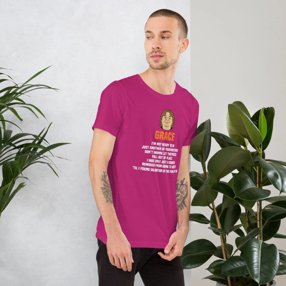 Lewis Capaldi Grace Lyrics T-Shirt | Black Organic Cotton - Alcyone213k
