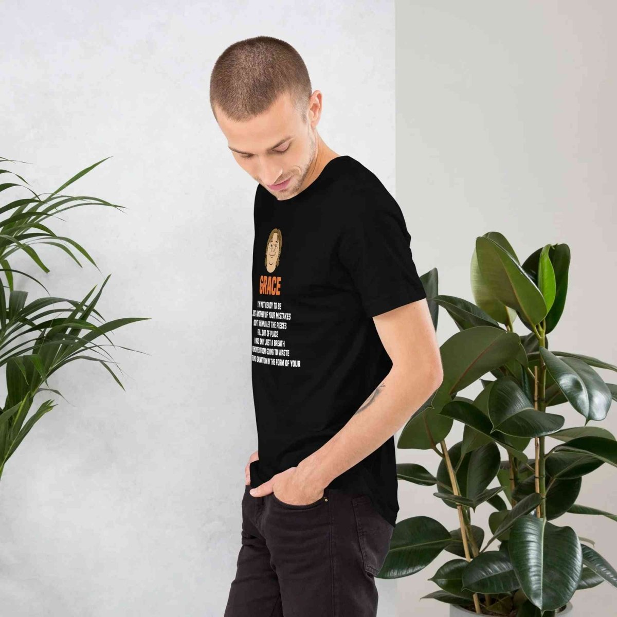 Lewis Capaldi Grace Lyrics T-Shirt | Black Organic Cotton - Alcyone213k