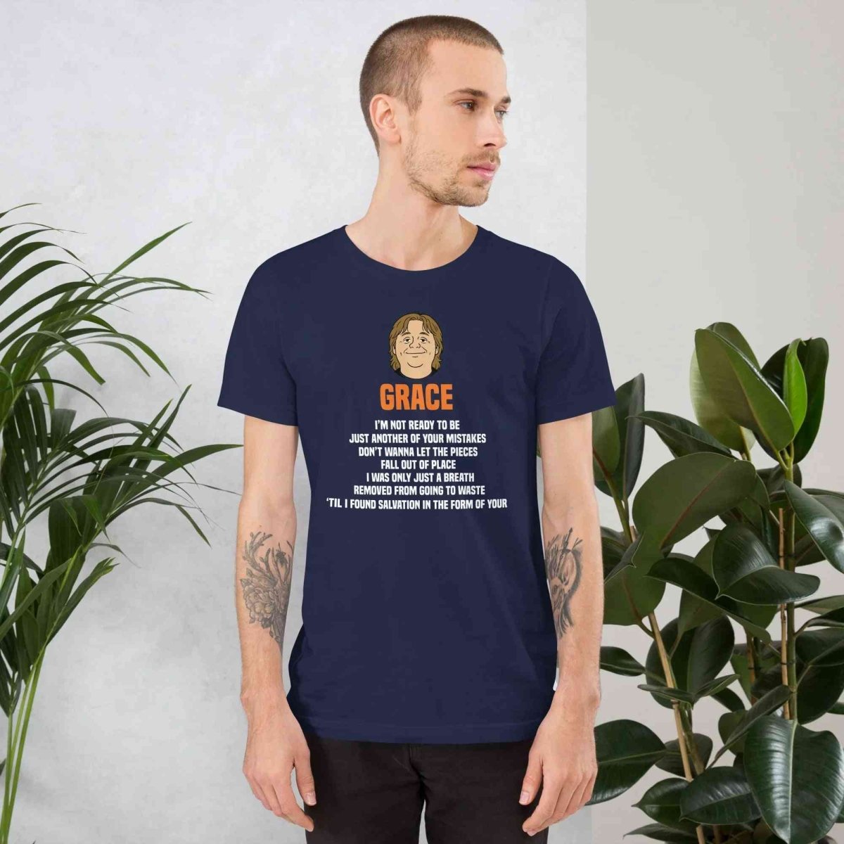 Lewis Capaldi Grace Lyrics T-Shirt | Black Organic Cotton - Alcyone213k