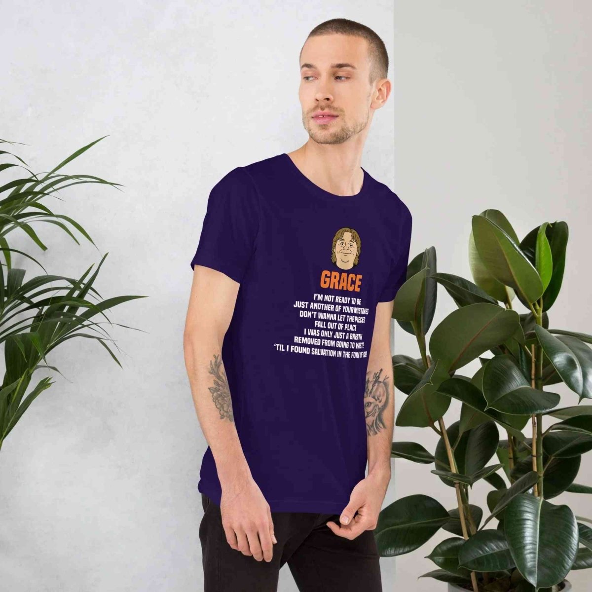 Lewis Capaldi Grace Lyrics T-Shirt | Black Organic Cotton - Alcyone213k