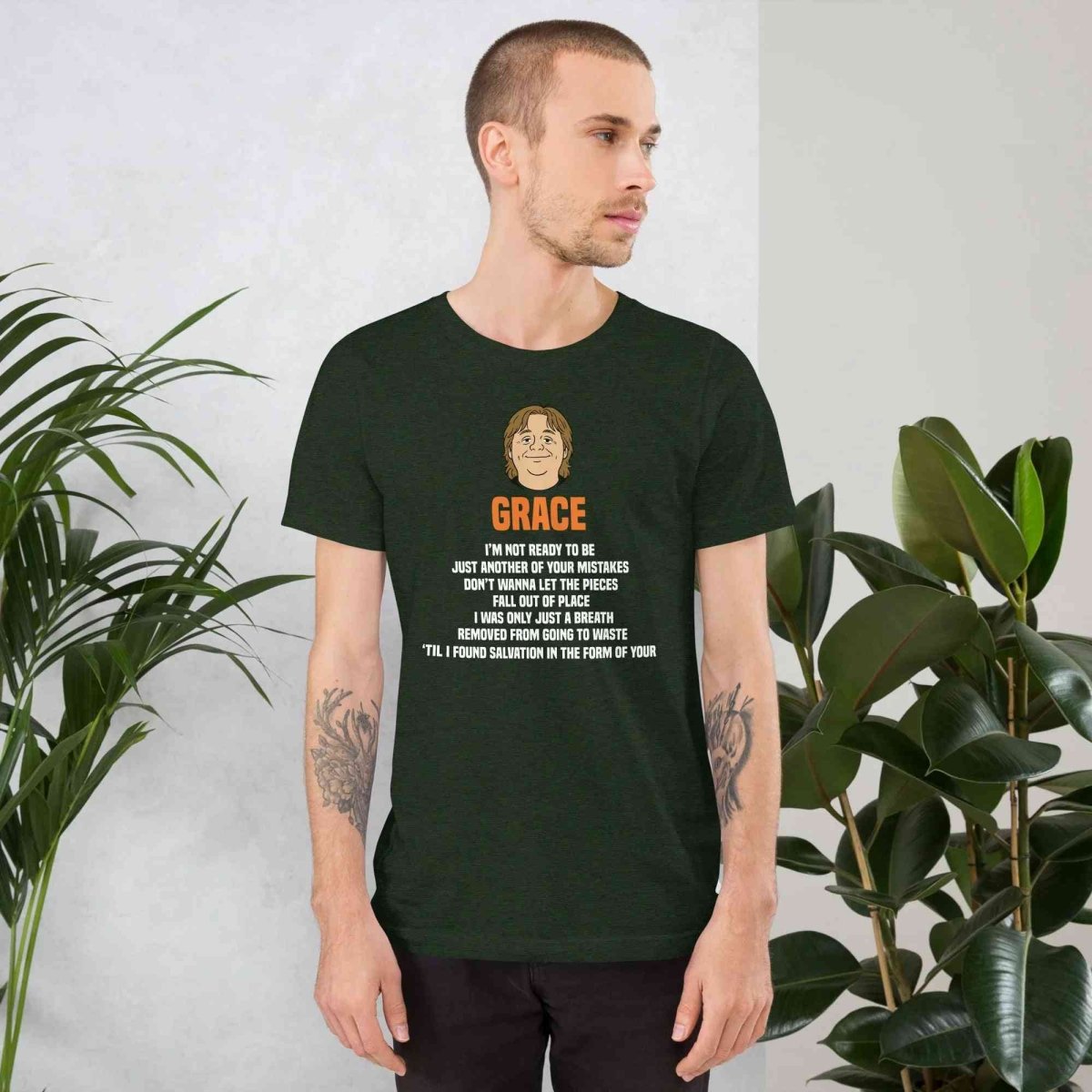 Lewis Capaldi Grace Lyrics T-Shirt | Black Organic Cotton - Alcyone213k