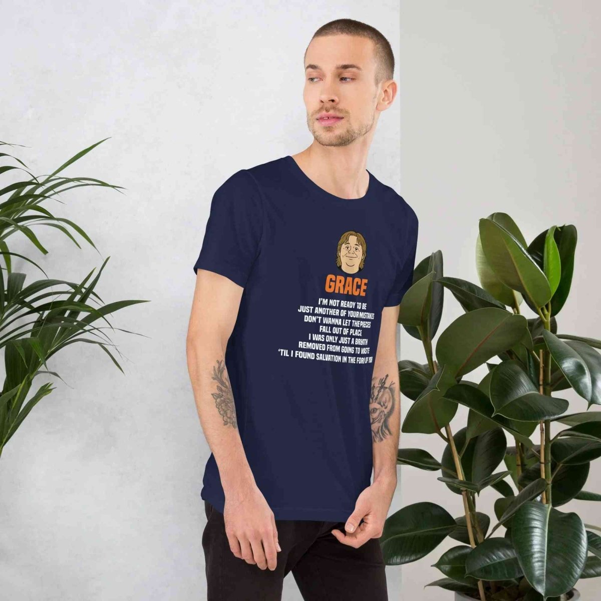 Lewis Capaldi Grace Lyrics T-Shirt | Black Organic Cotton - Alcyone213k