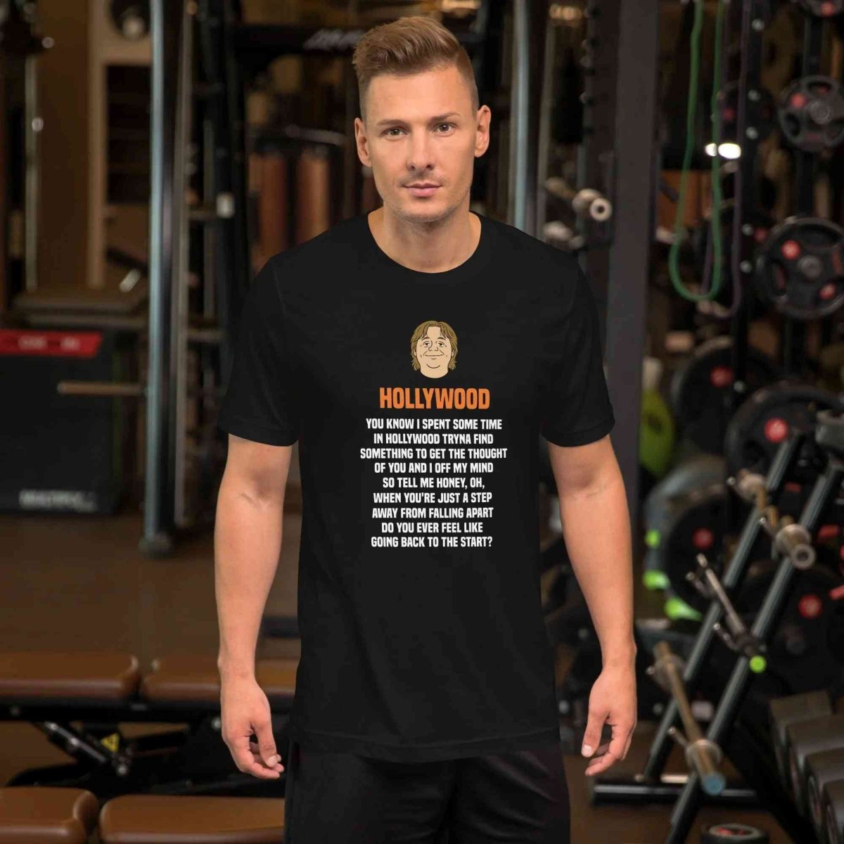 Lewis Capaldi Hollywood Lyrics T-Shirt - Black Sustainable Cotton Unisex Tee - Alcyone213k