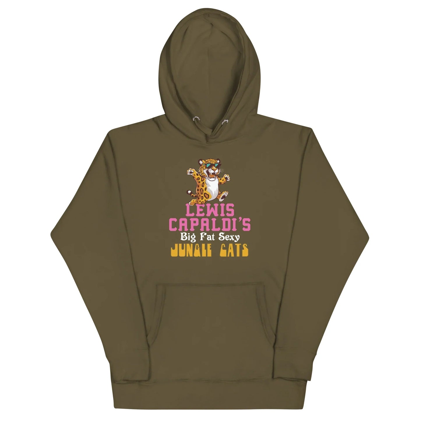 Lewis Capaldi "Big Fat Sexy Jungle Cats" Cotton Blend Hoodie Alcyone213k