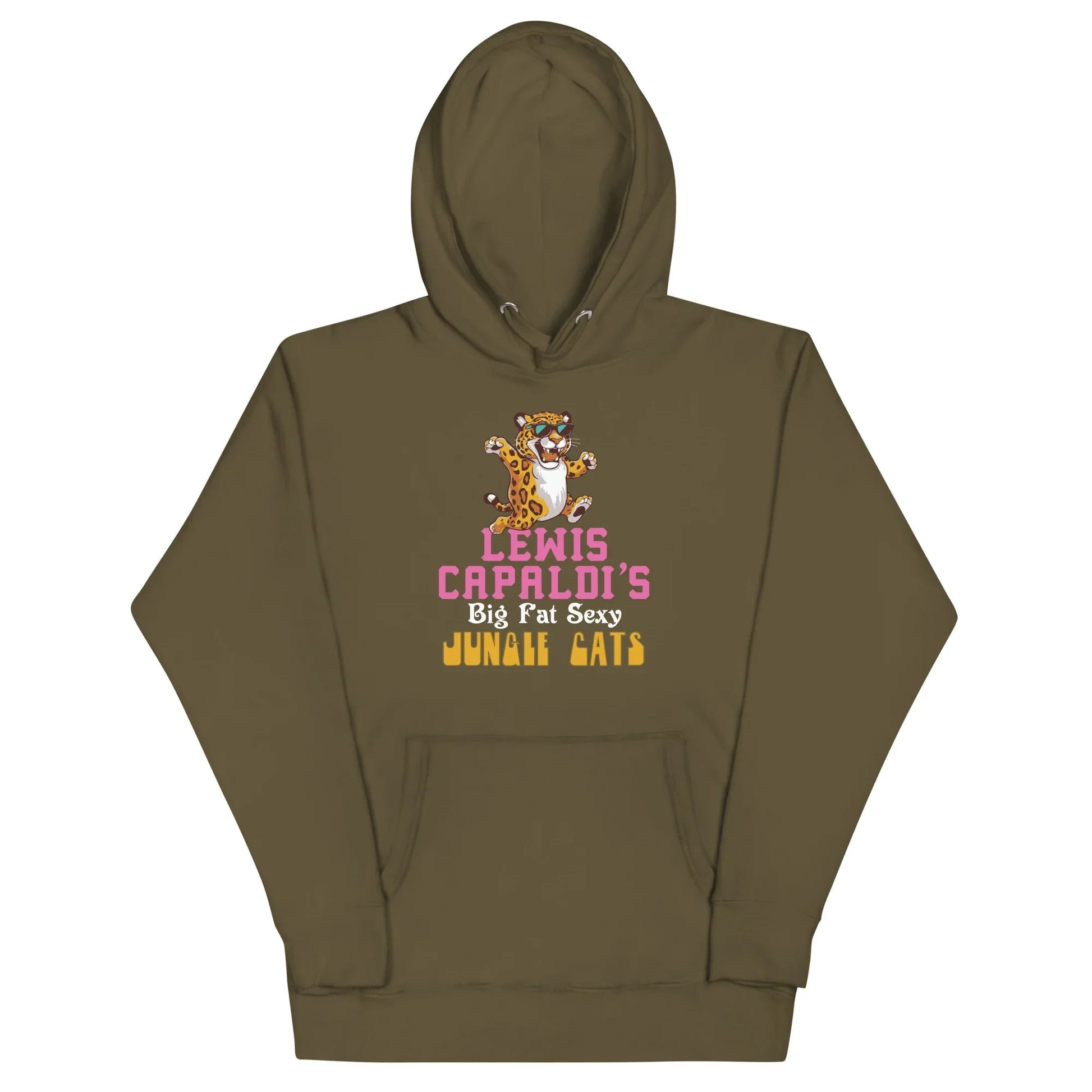 Lewis Capaldi "Big Fat Sexy Jungle Cats" Cotton Blend Hoodie Alcyone213k
