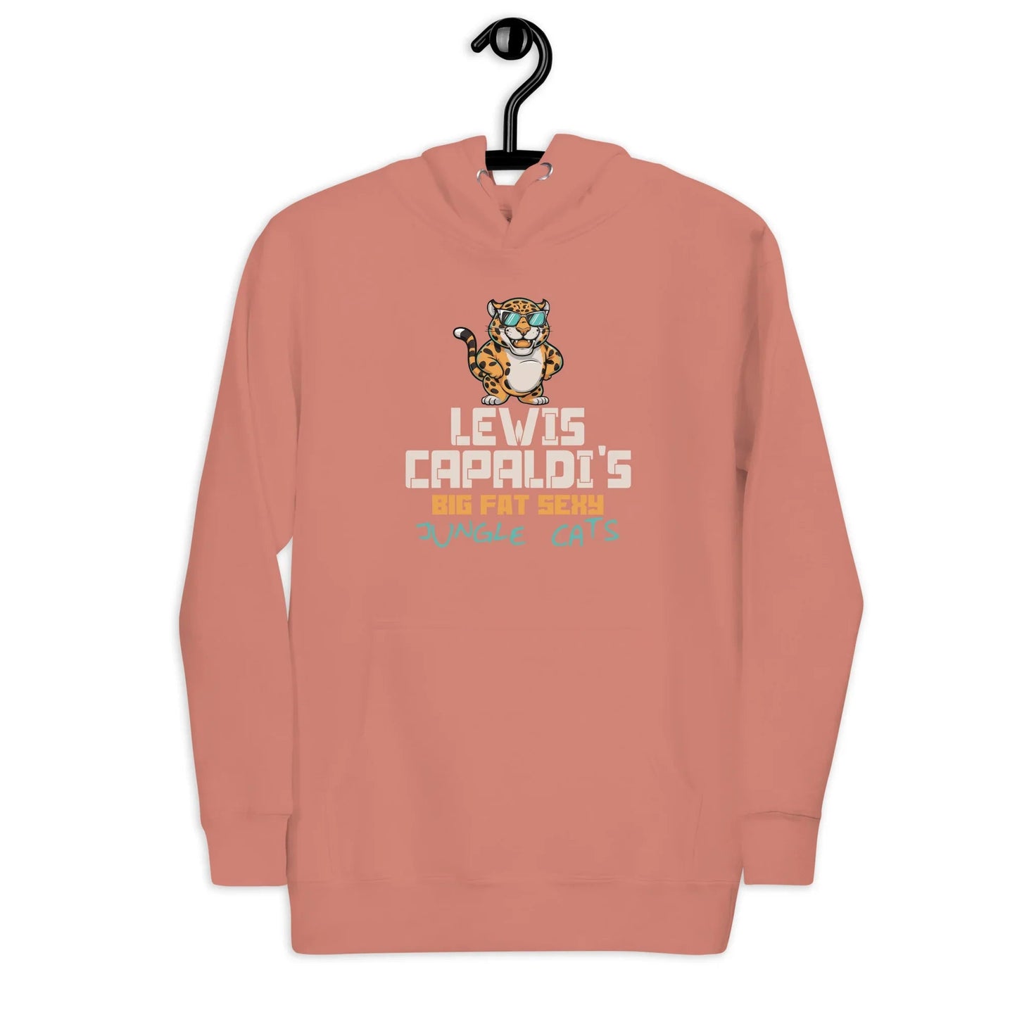 Lewis Capaldi Big Fat Sexy Jungle Cats Hoodie - Unisex Black Cotton Blend Alcyone213k