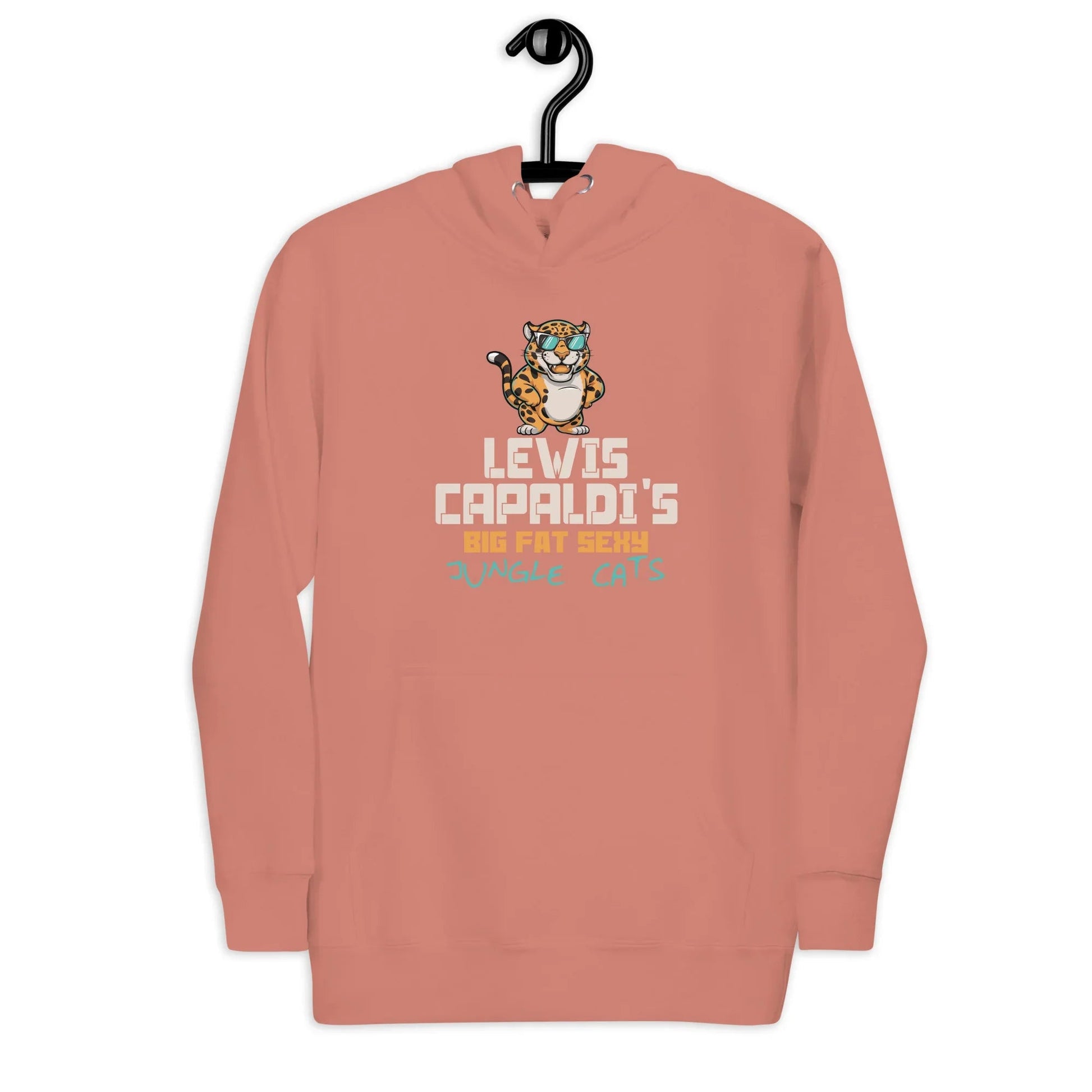 Lewis Capaldi Big Fat Sexy Jungle Cats Hoodie - Unisex Black Cotton Blend Alcyone213k