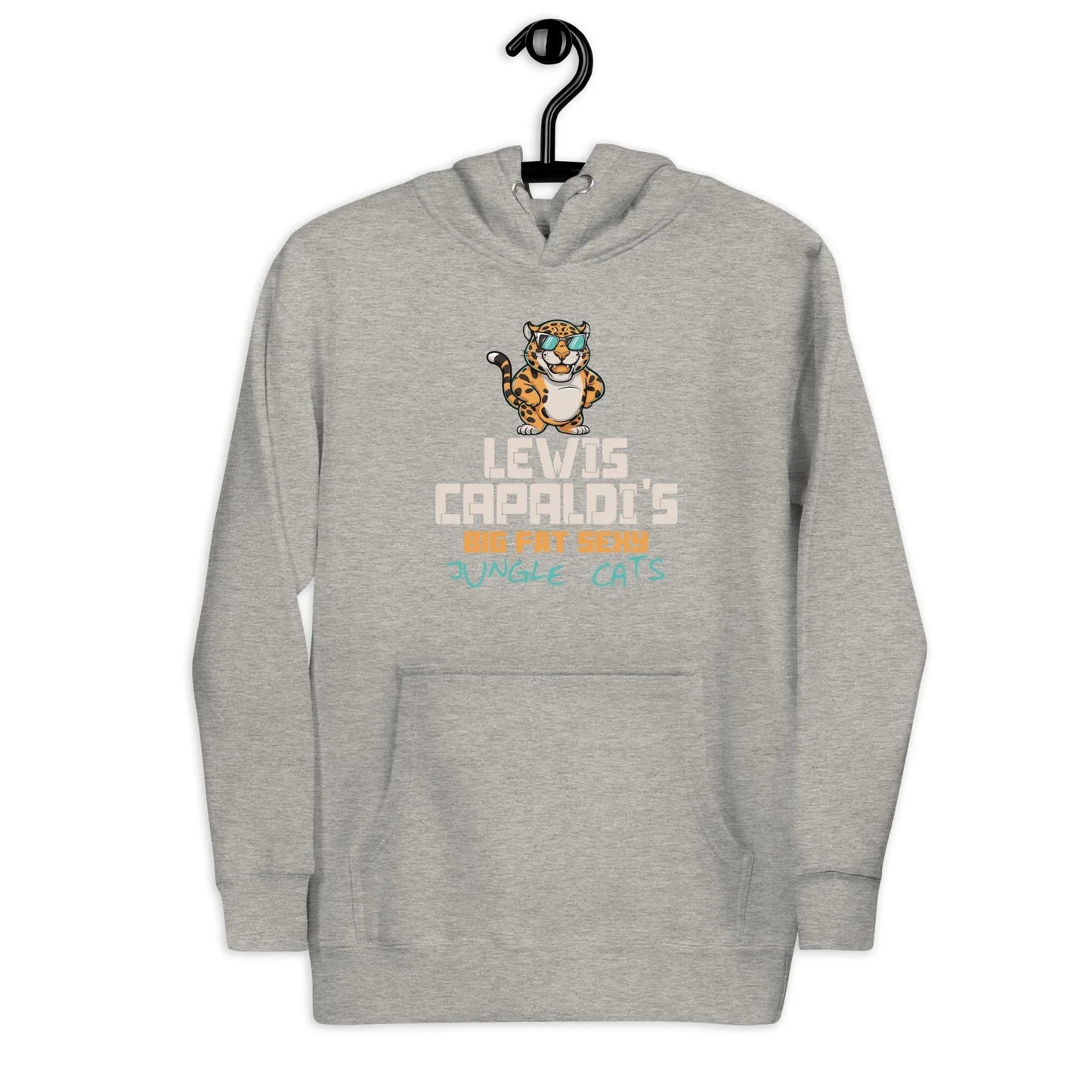 Lewis Capaldi Big Fat Sexy Jungle Cats Hoodie - Unisex Black Cotton Blend Alcyone213k