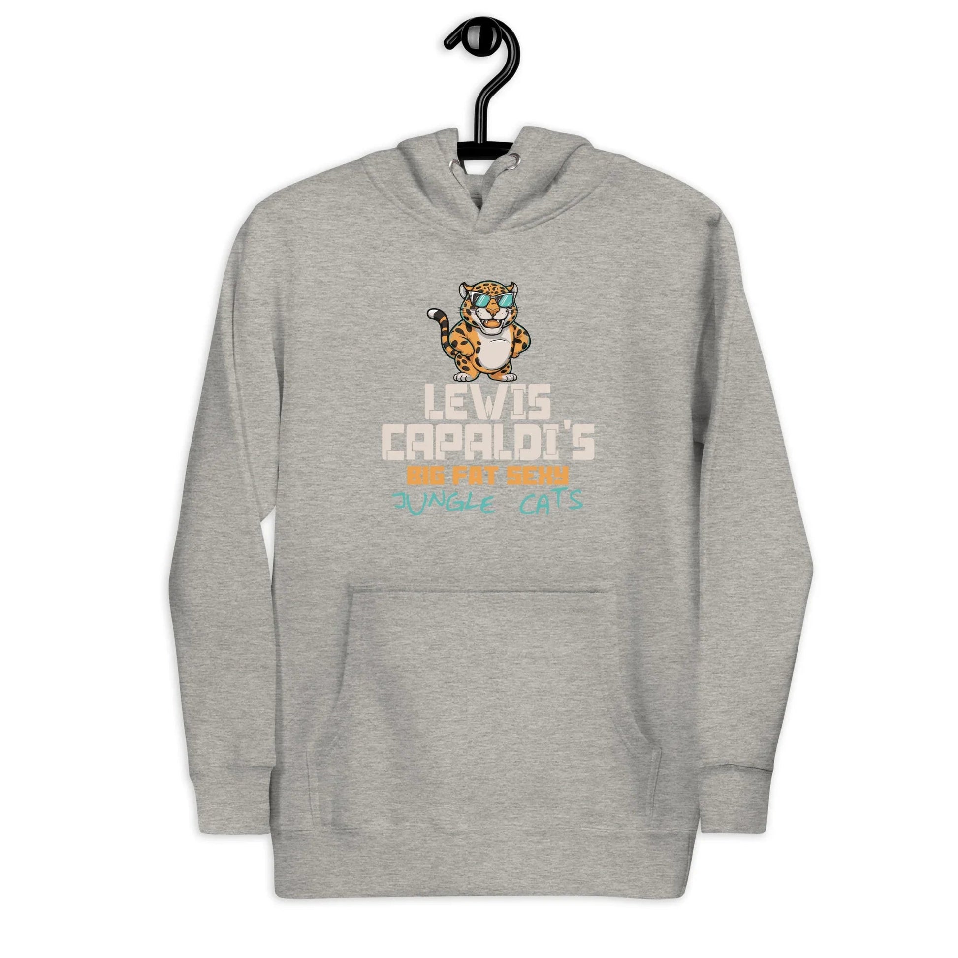 Lewis Capaldi Big Fat Sexy Jungle Cats Hoodie - Unisex Black Cotton Blend Alcyone213k