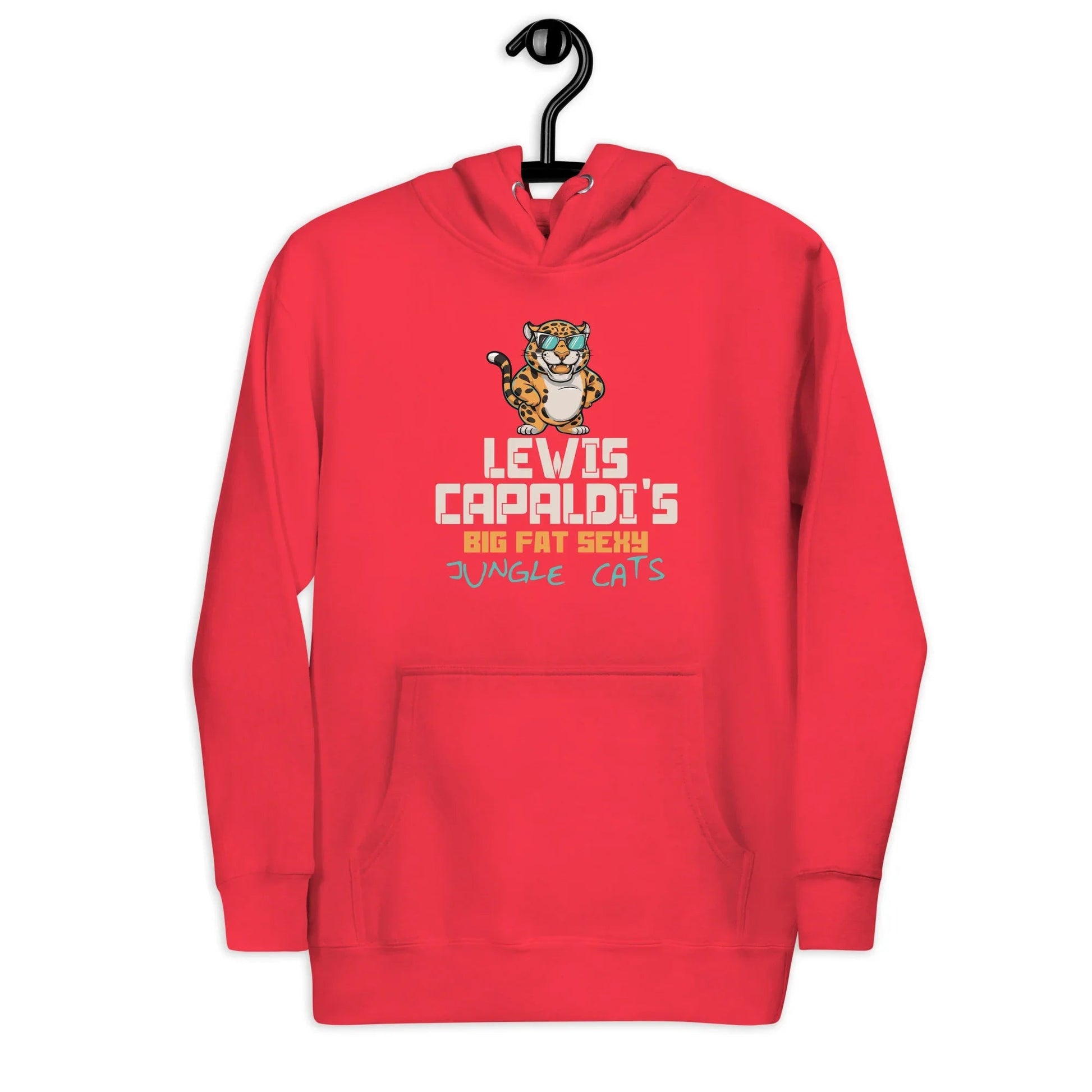 Lewis Capaldi Big Fat Sexy Jungle Cats Hoodie - Unisex Black Cotton Blend Alcyone213k
