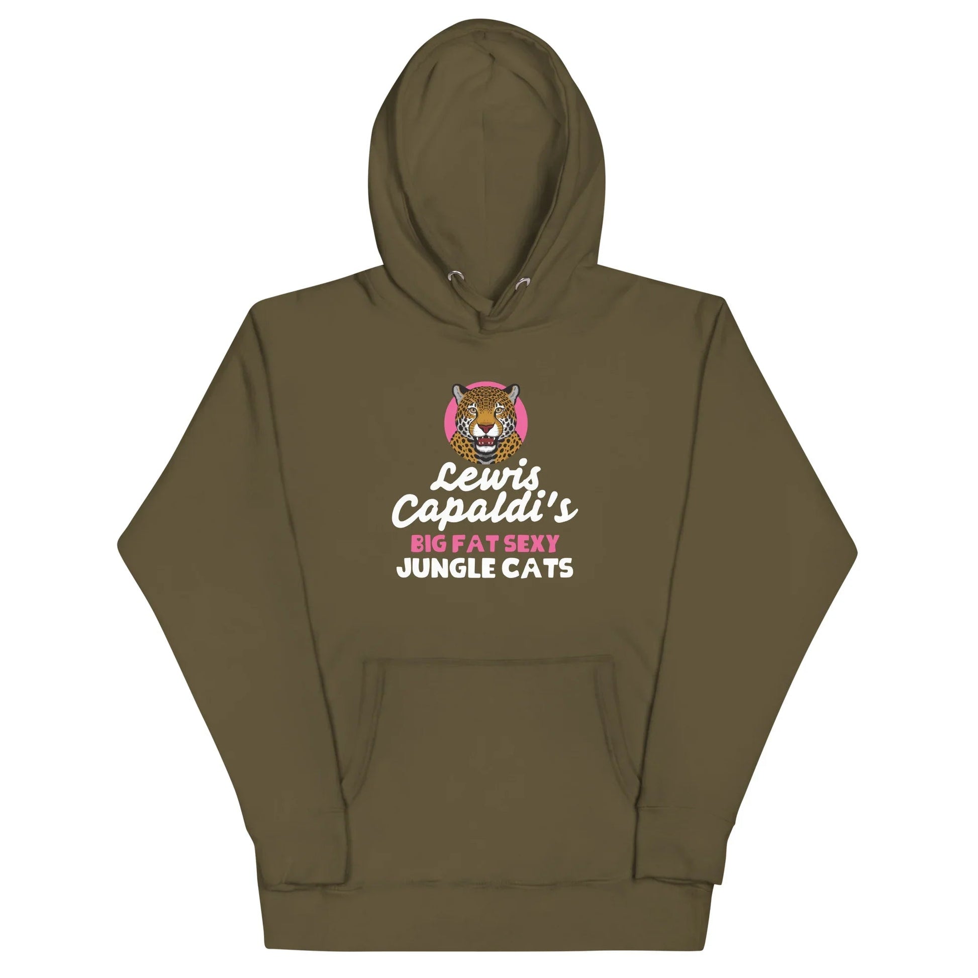 Lewis Capaldi Big Fat Sexy Jungle Cats Hoodie - Black Unisex Cotton Blend Alcyone213k