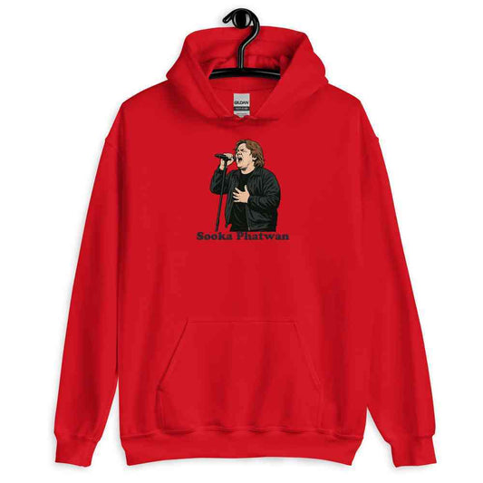 Lewis Capaldi Hoodie | Sooka Phatwan Red Cozy Unisex Apparel Alcyone213k