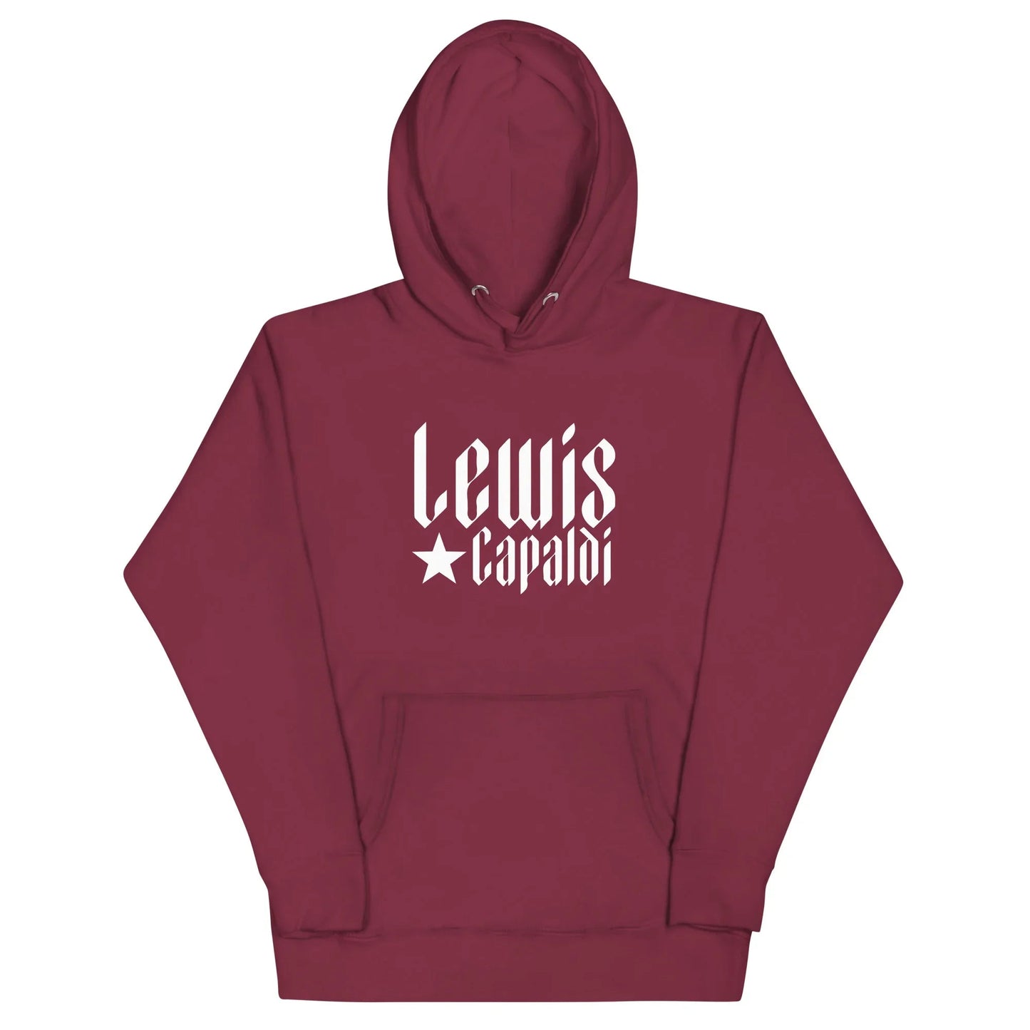 Lewis Capaldi Star Logo Hoodie - Black Cotton-Polyester Blend Unisex Fan Apparel Alcyone213k