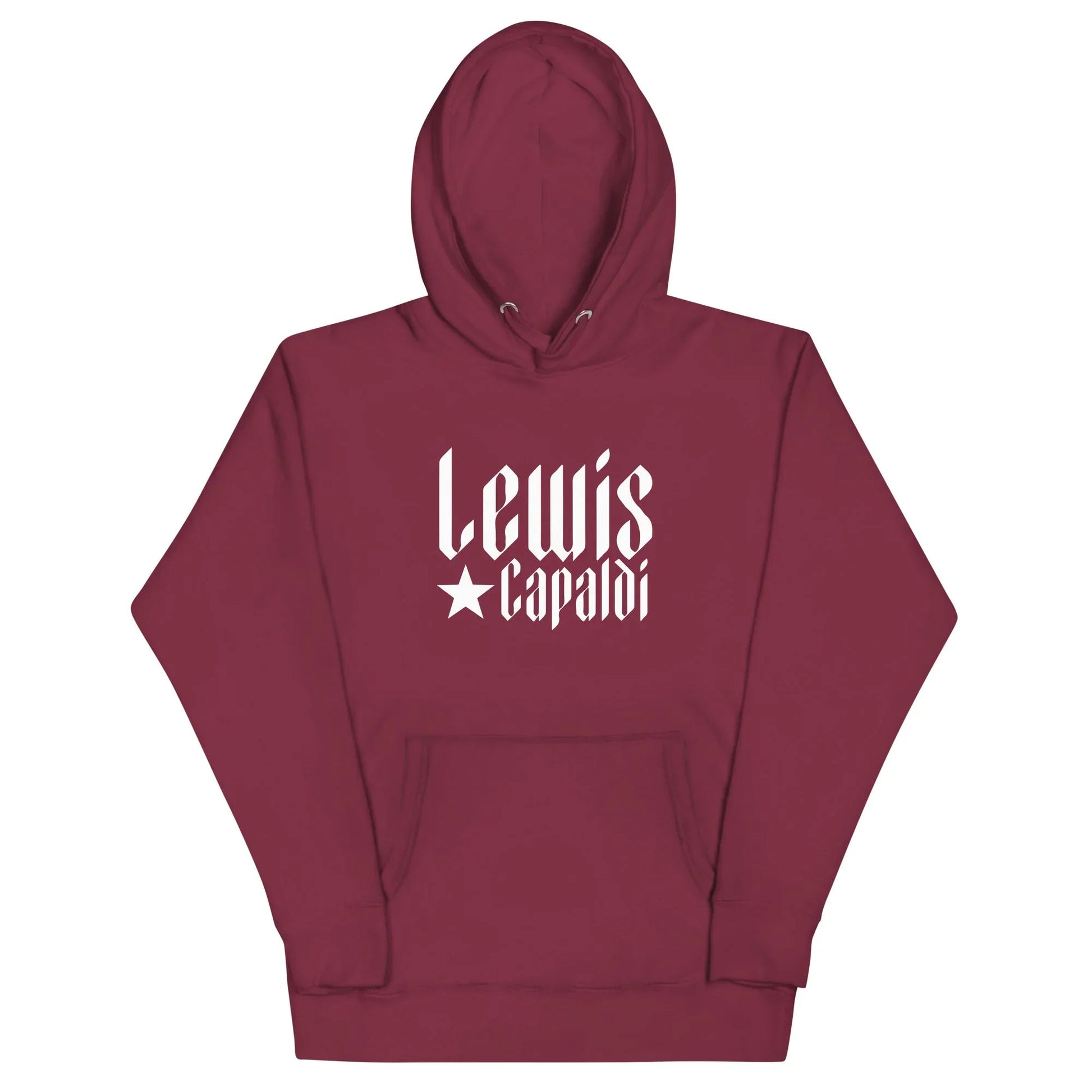 Lewis Capaldi Star Logo Hoodie - Black Cotton-Polyester Blend Unisex Fan Apparel Alcyone213k