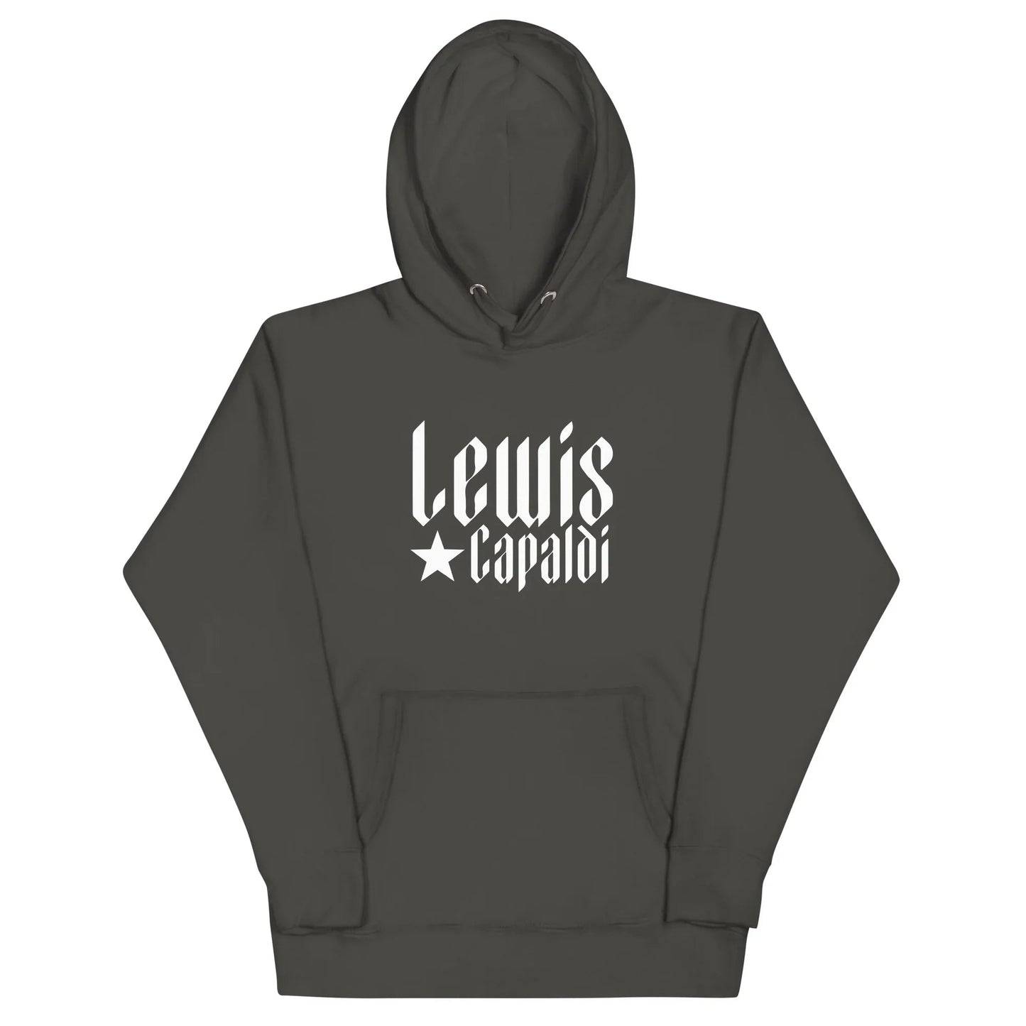 Lewis Capaldi Star Logo Hoodie - Black Cotton-Polyester Blend Unisex Fan Apparel Alcyone213k