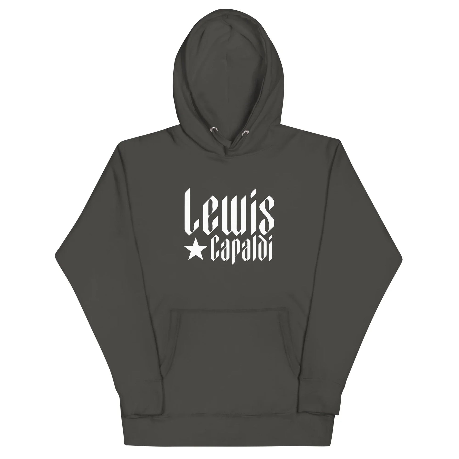 Lewis Capaldi Star Logo Hoodie - Black Cotton-Polyester Blend Unisex Fan Apparel Alcyone213k