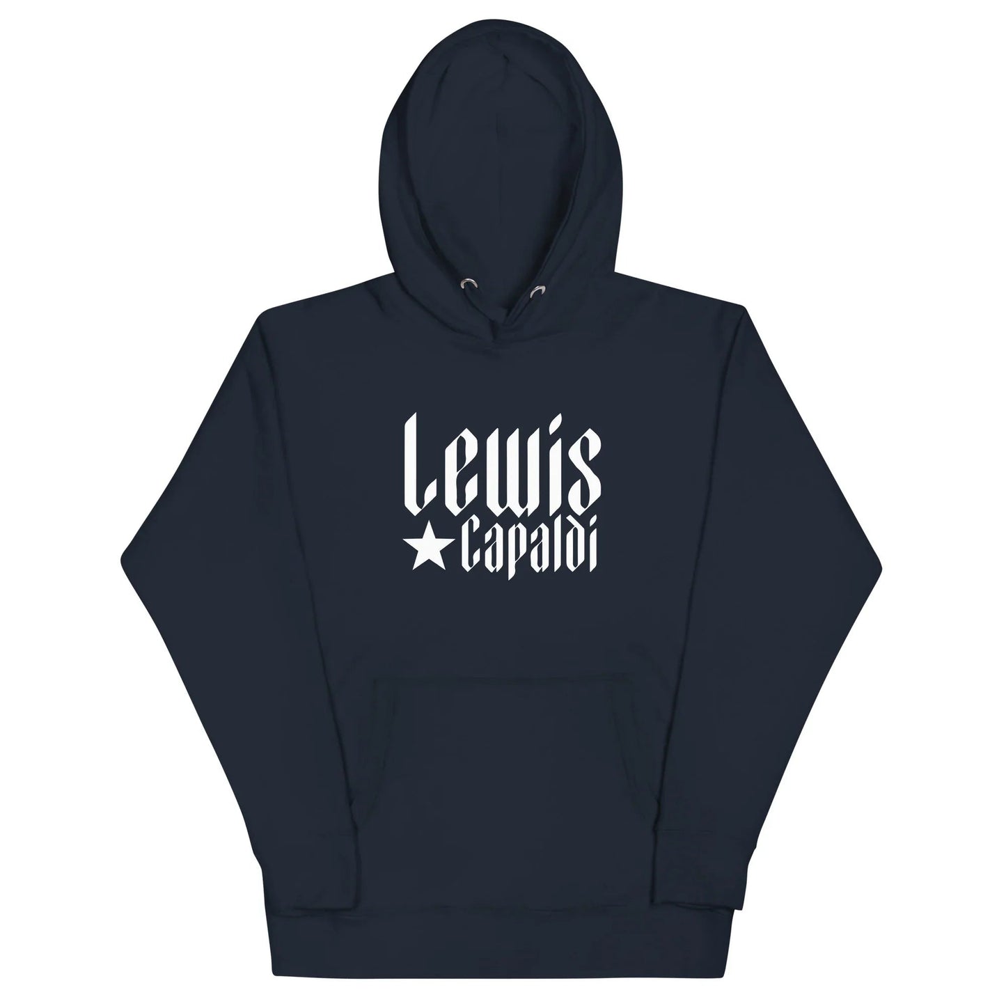 Lewis Capaldi Star Logo Hoodie - Black Cotton-Polyester Blend Unisex Fan Apparel Alcyone213k