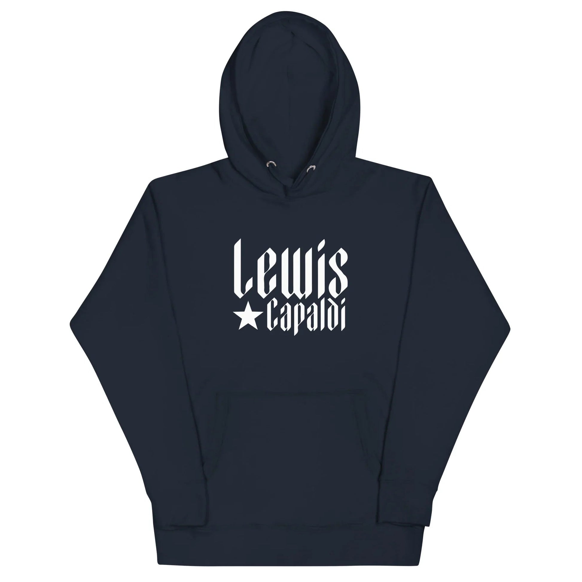 Lewis Capaldi Star Logo Hoodie - Black Cotton-Polyester Blend Unisex Fan Apparel Alcyone213k