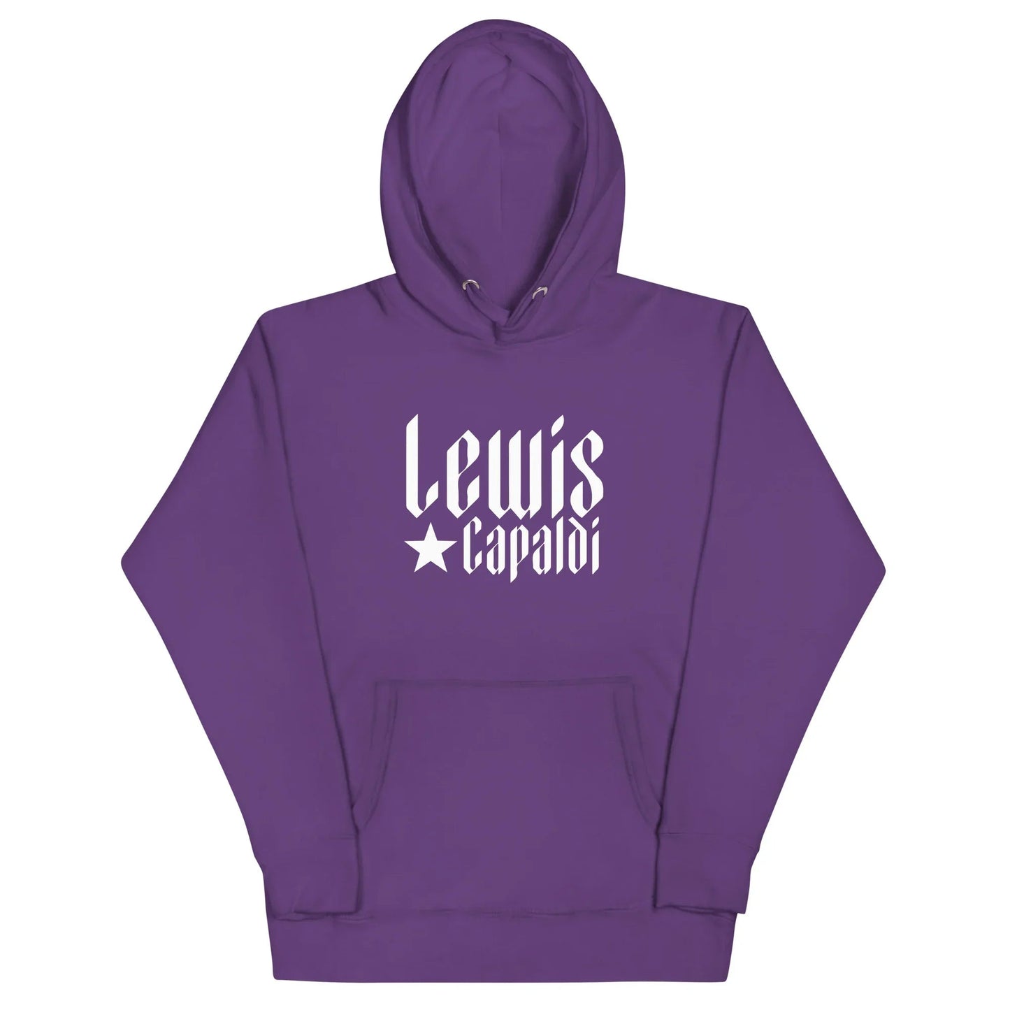 Lewis Capaldi Star Logo Hoodie - Black Cotton-Polyester Blend Unisex Fan Apparel Alcyone213k
