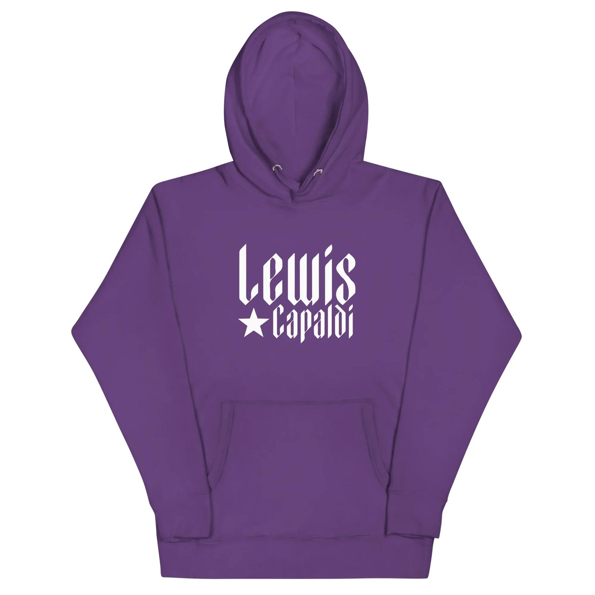 Lewis Capaldi Star Logo Hoodie - Black Cotton-Polyester Blend Unisex Fan Apparel Alcyone213k