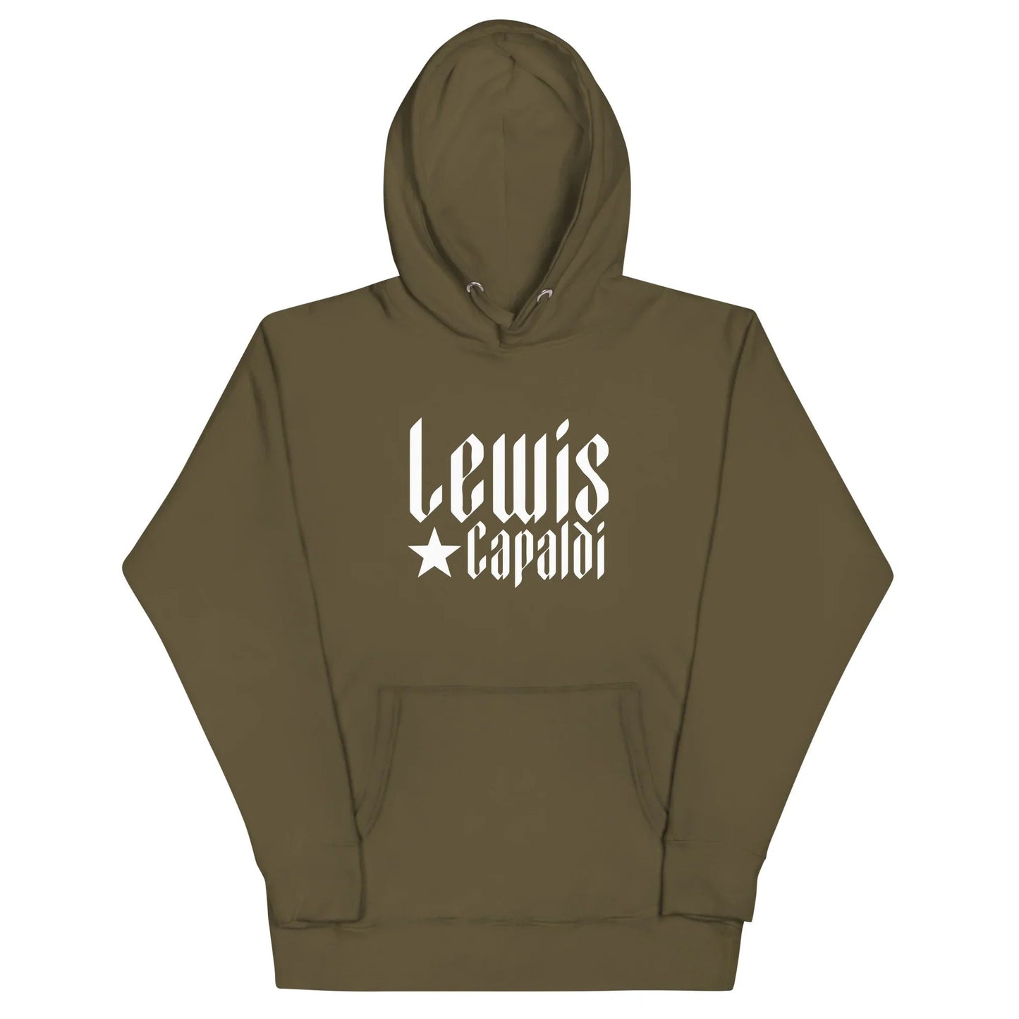 Lewis Capaldi Star Logo Hoodie - Black Cotton-Polyester Blend Unisex Fan Apparel Alcyone213k