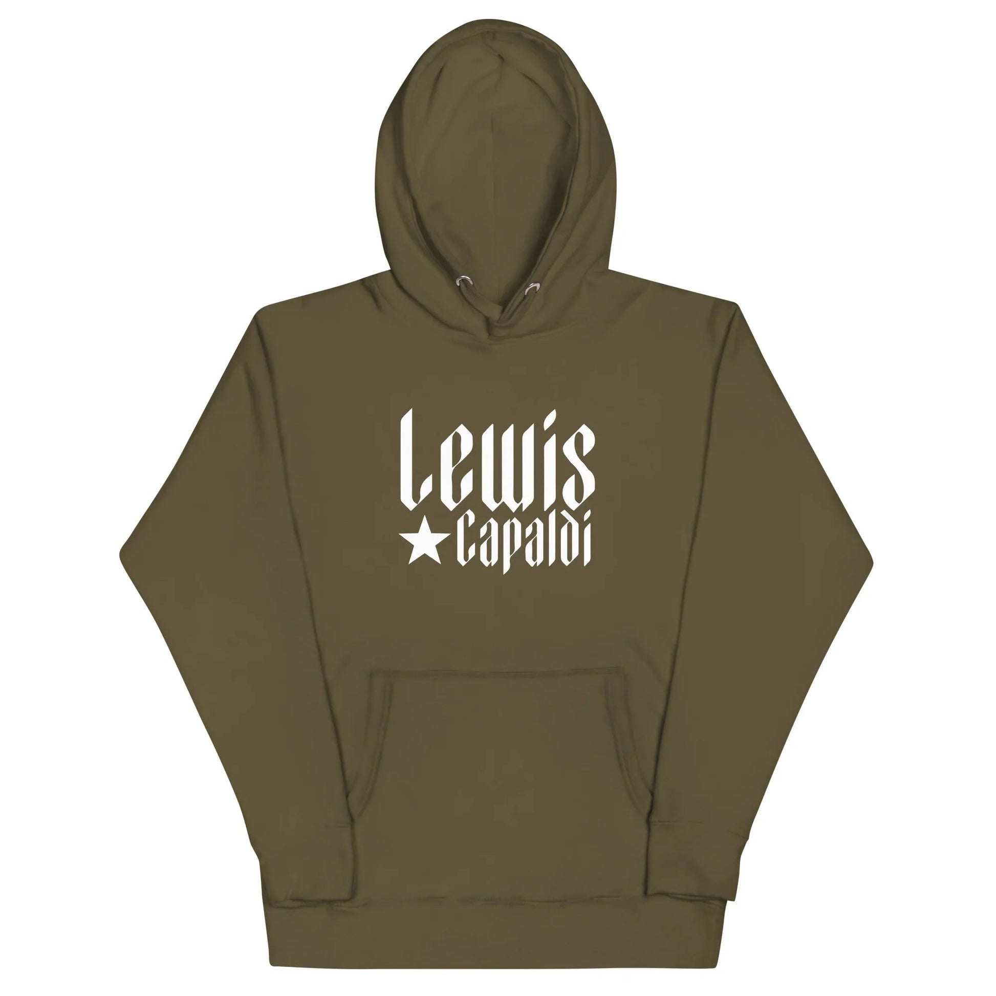 Lewis Capaldi Star Logo Hoodie - Black Cotton-Polyester Blend Unisex Fan Apparel Alcyone213k