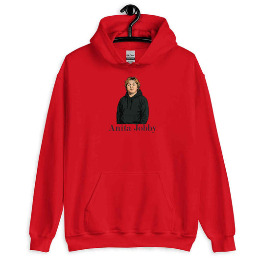 Lewis Capaldi Hoodie | Anita Jobby Graphic | Bold Red Unisex Alcyone213k