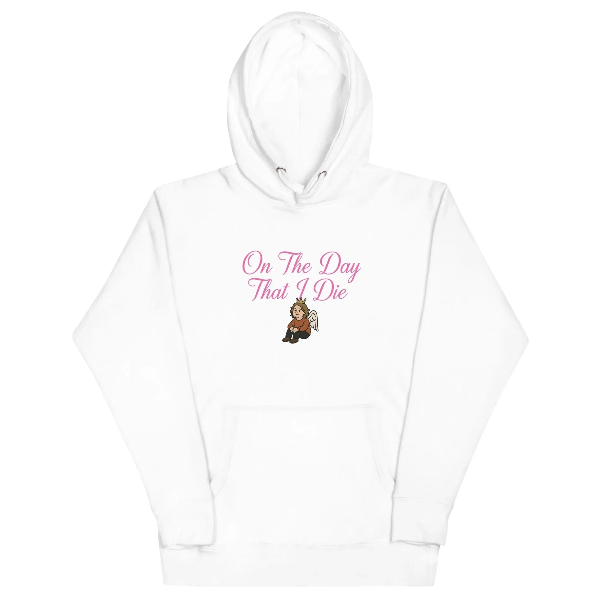 Lewis Capaldi "On The Day That I Die" Lyric Hoodie - White Unisex Cotton Blend Alcyone213k