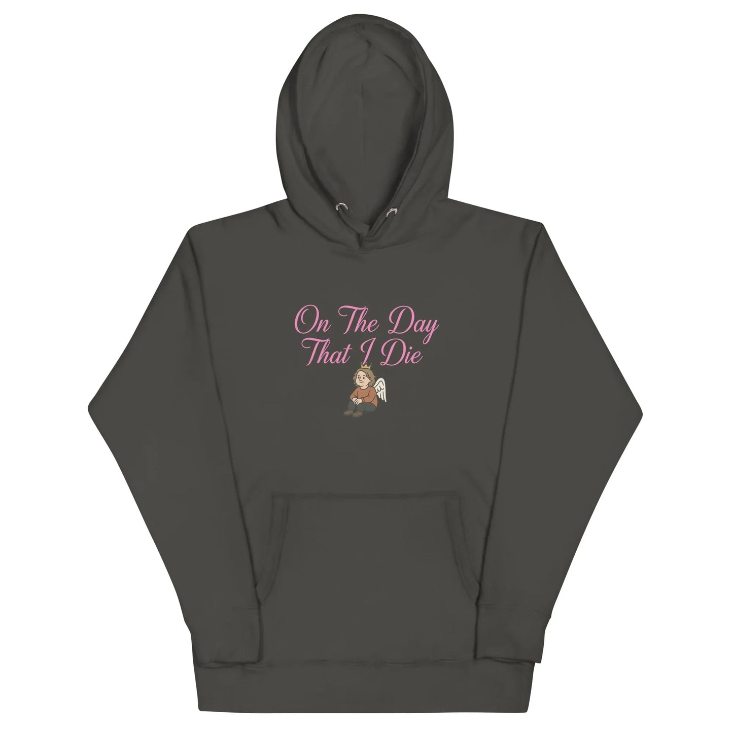Lewis Capaldi "On The Day That I Die" Lyric Hoodie - White Unisex Cotton Blend Alcyone213k