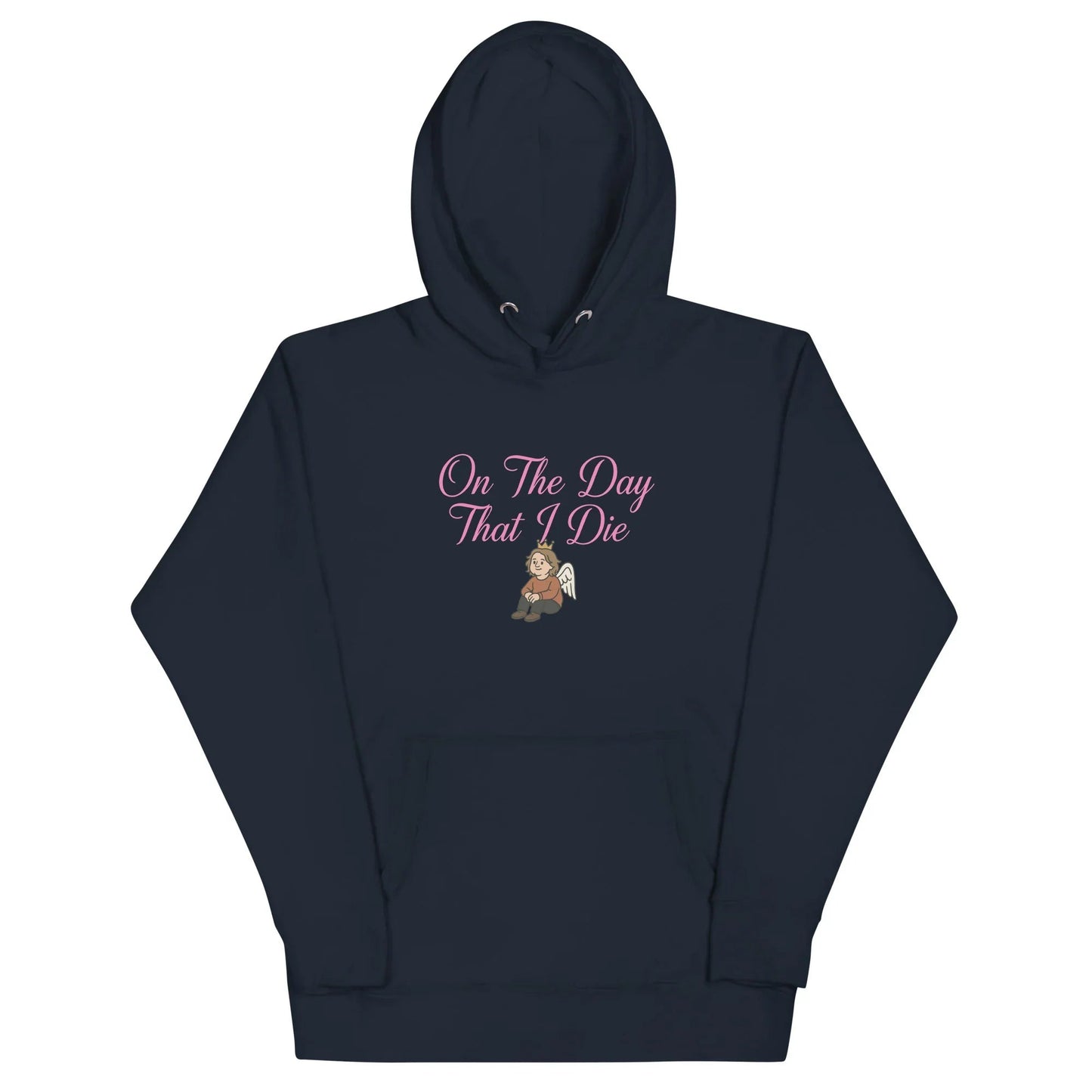 Lewis Capaldi "On The Day That I Die" Lyric Hoodie - White Unisex Cotton Blend Alcyone213k