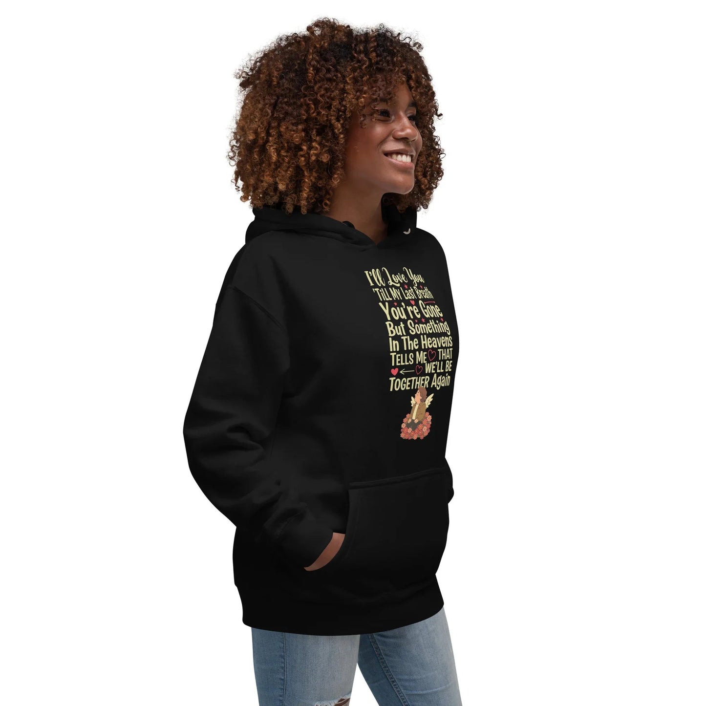 Lewis Capaldi "Something In The Heavens" Lyric Hoodie - Black Unisex Eco-Friendly Alcyone213k
