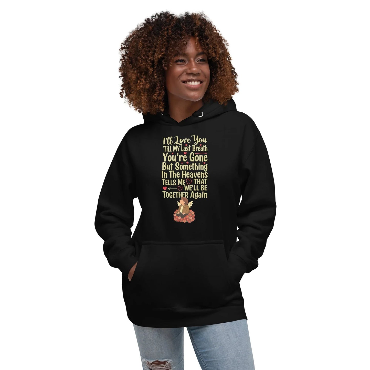 Lewis Capaldi "Something In The Heavens" Lyric Hoodie - Black Unisex Eco-Friendly Alcyone213k