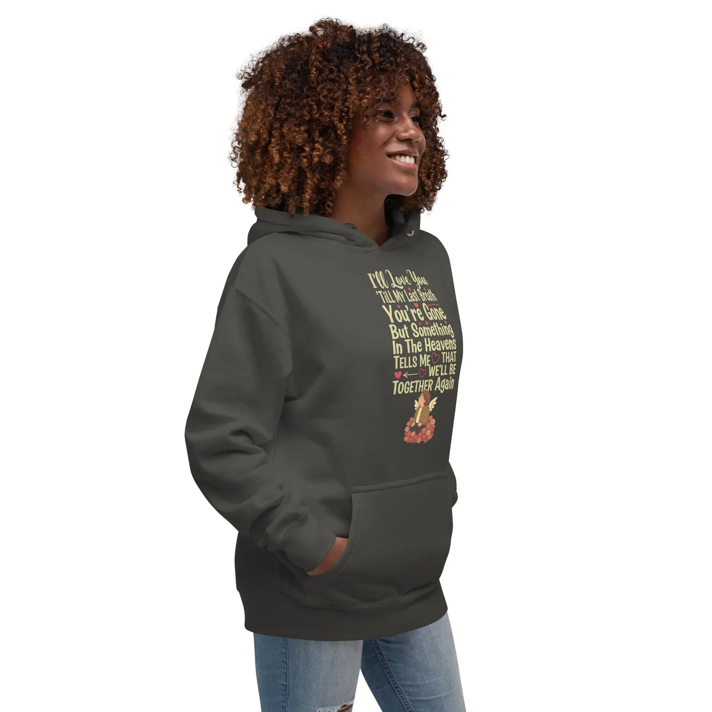 Lewis Capaldi "Something In The Heavens" Lyric Hoodie - Black Unisex Eco-Friendly Alcyone213k
