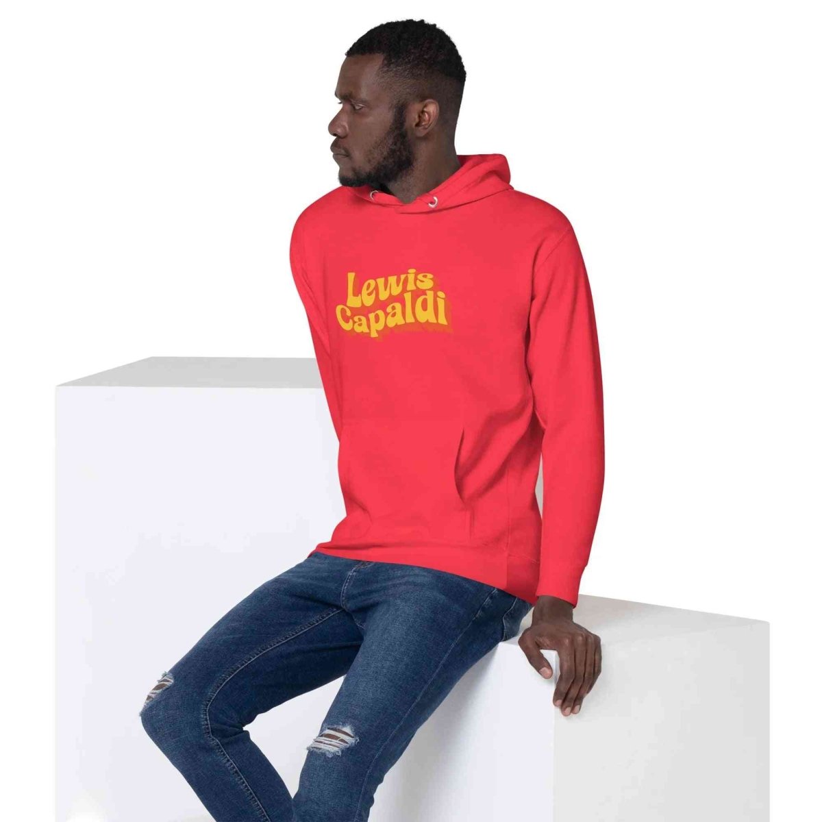 Lewis Capaldi Red Botanical Print Hoodie - Unisex Cotton-Polyester Fashion for Fans - Alcyone213k