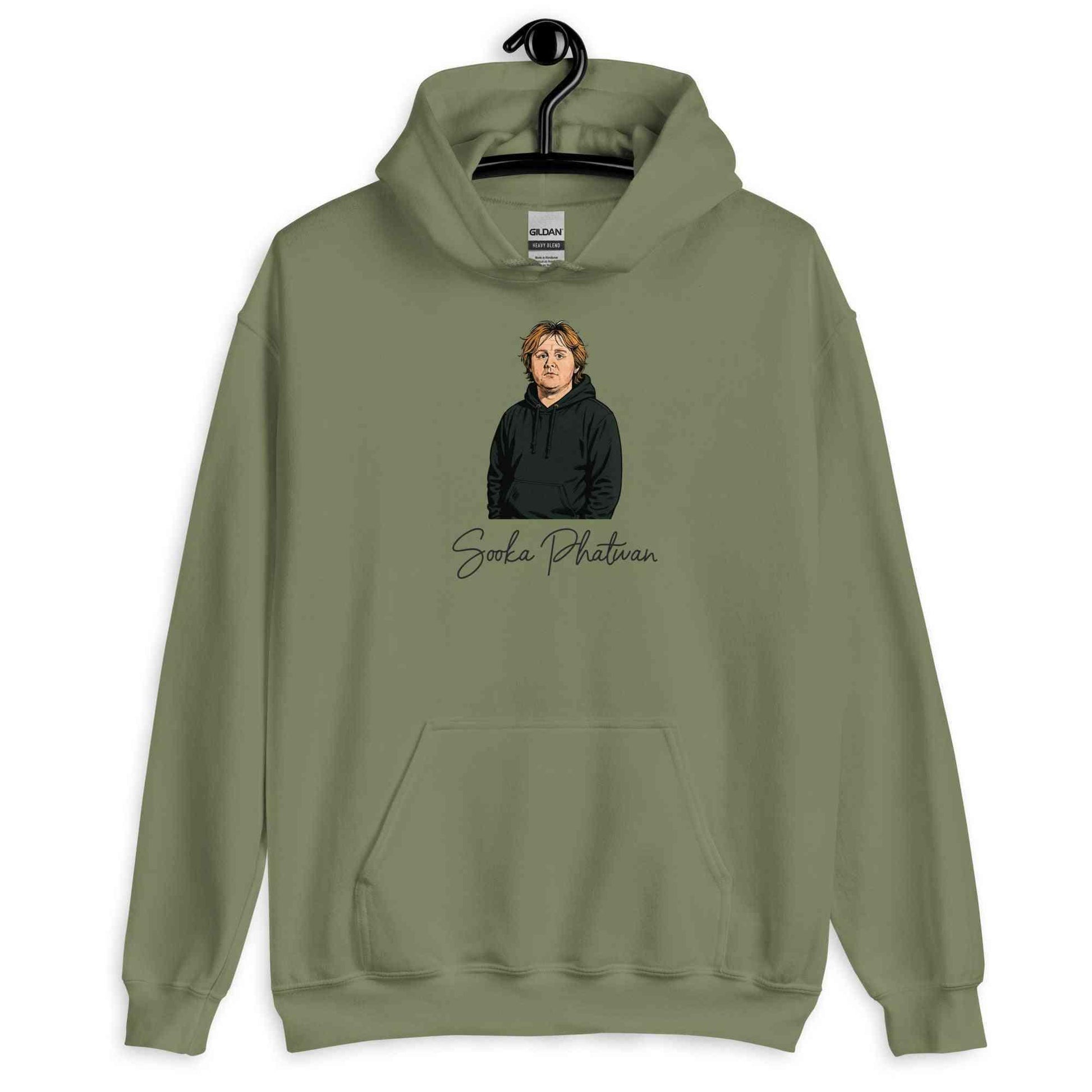 Lewis Capaldi Hoodie - Red Sustainable Unisex Music Fan Apparel by Alcyone213k - Alcyone213k