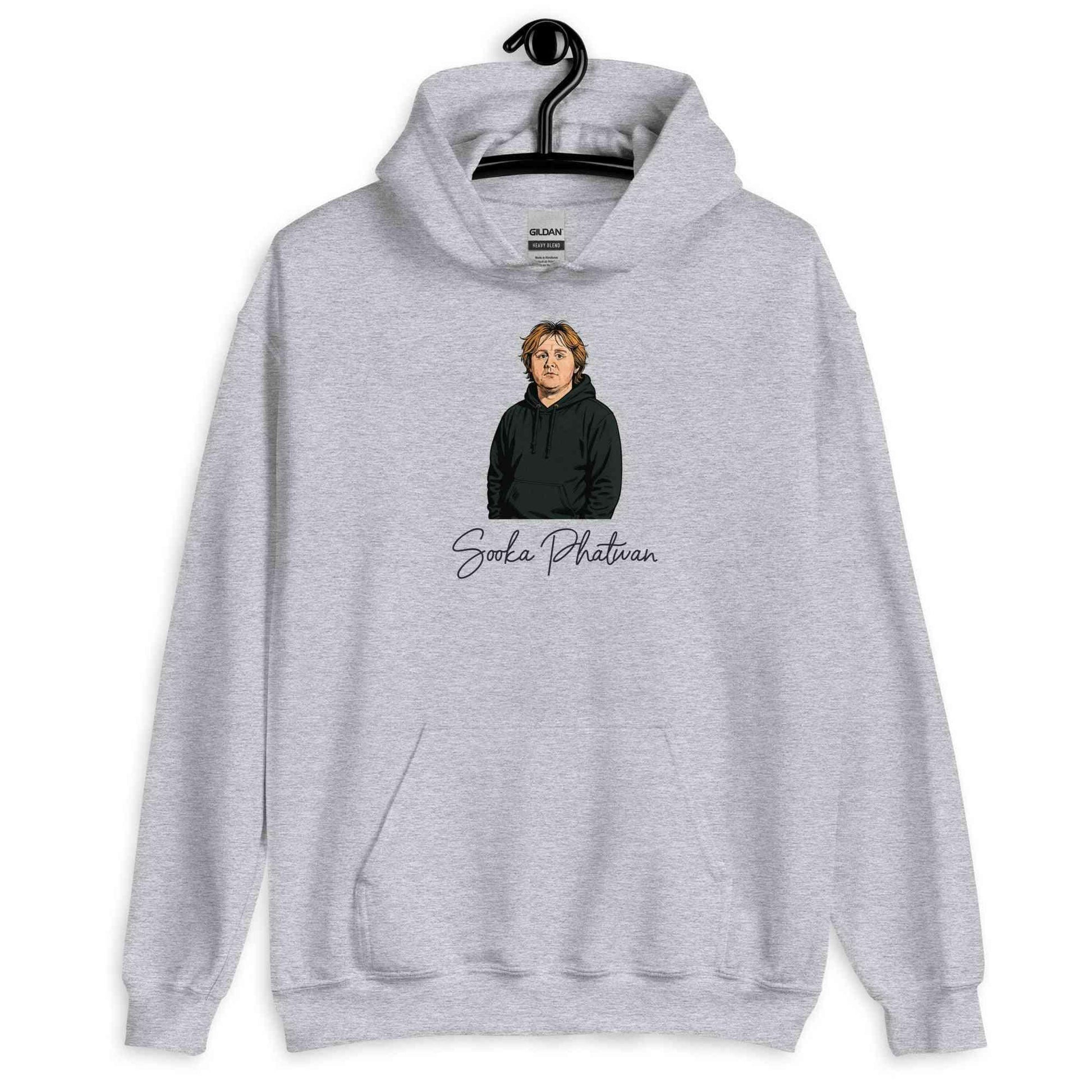 Lewis Capaldi Hoodie - Red Sustainable Unisex Music Fan Apparel by Alcyone213k - Alcyone213k