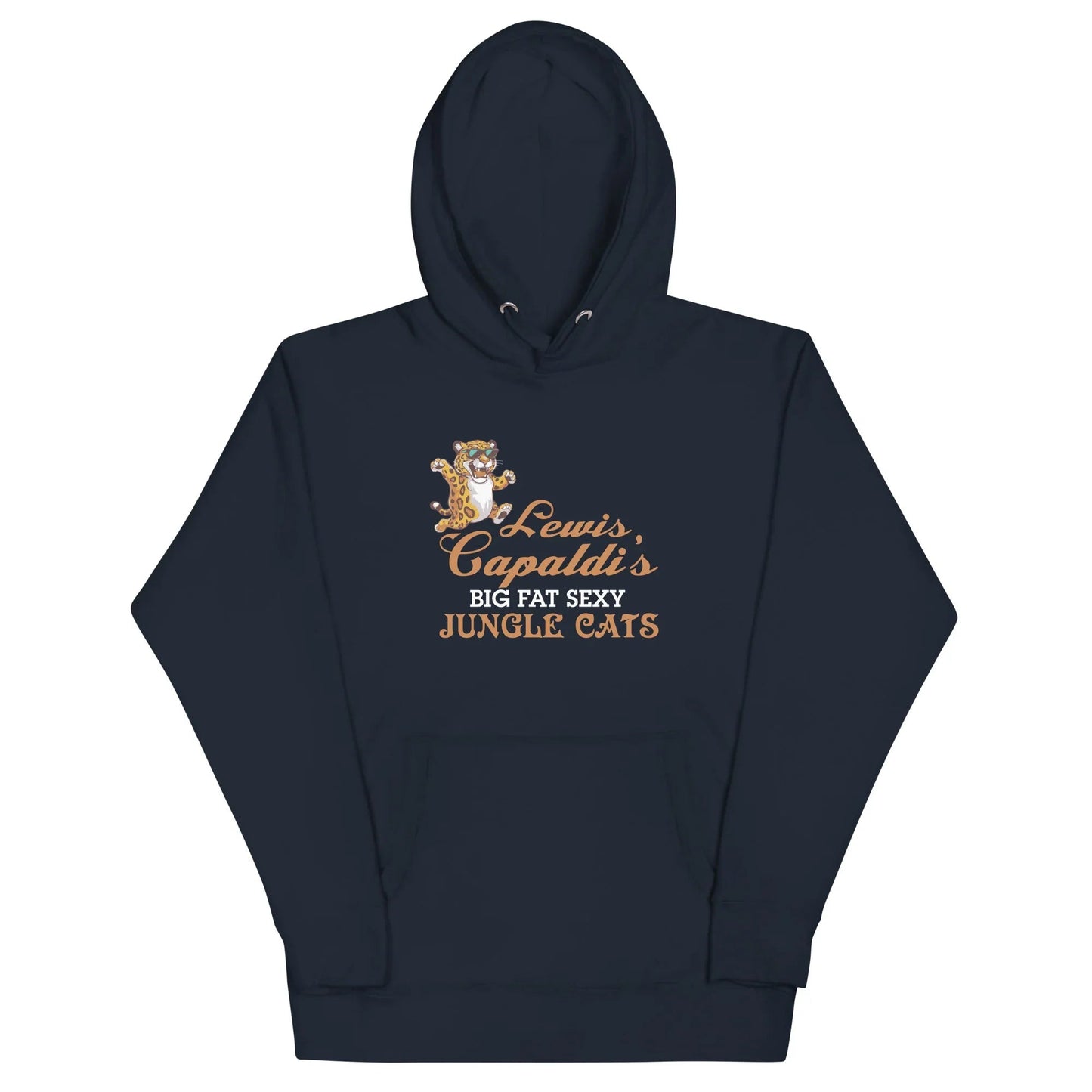 Lewis Capaldi "Big Fat Sexy Jungle Cats" Graphic Hoodie – Unisex Sustainable Cotton Alcyone213k