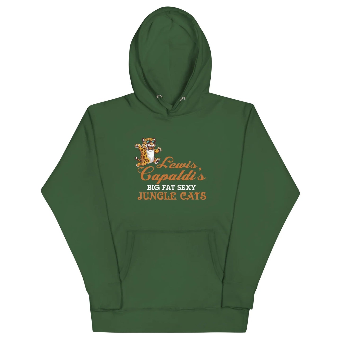 Lewis Capaldi "Big Fat Sexy Jungle Cats" Graphic Hoodie – Unisex Sustainable Cotton Alcyone213k