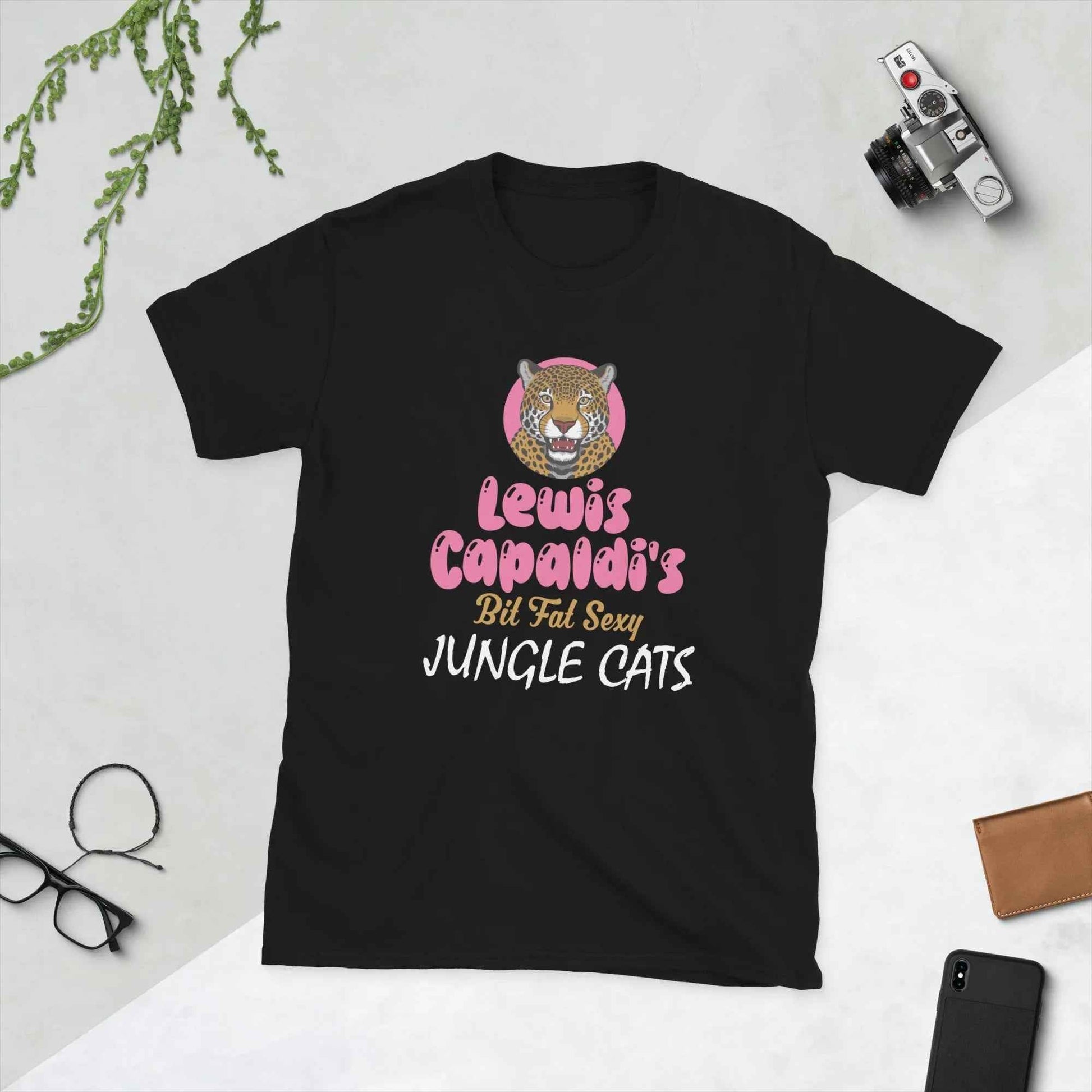 Lewis Capaldi 'Big Fat Sexy Jungle Cats' Cotton T-Shirt | Fan Tour Merch T-shirt Alcyone213k