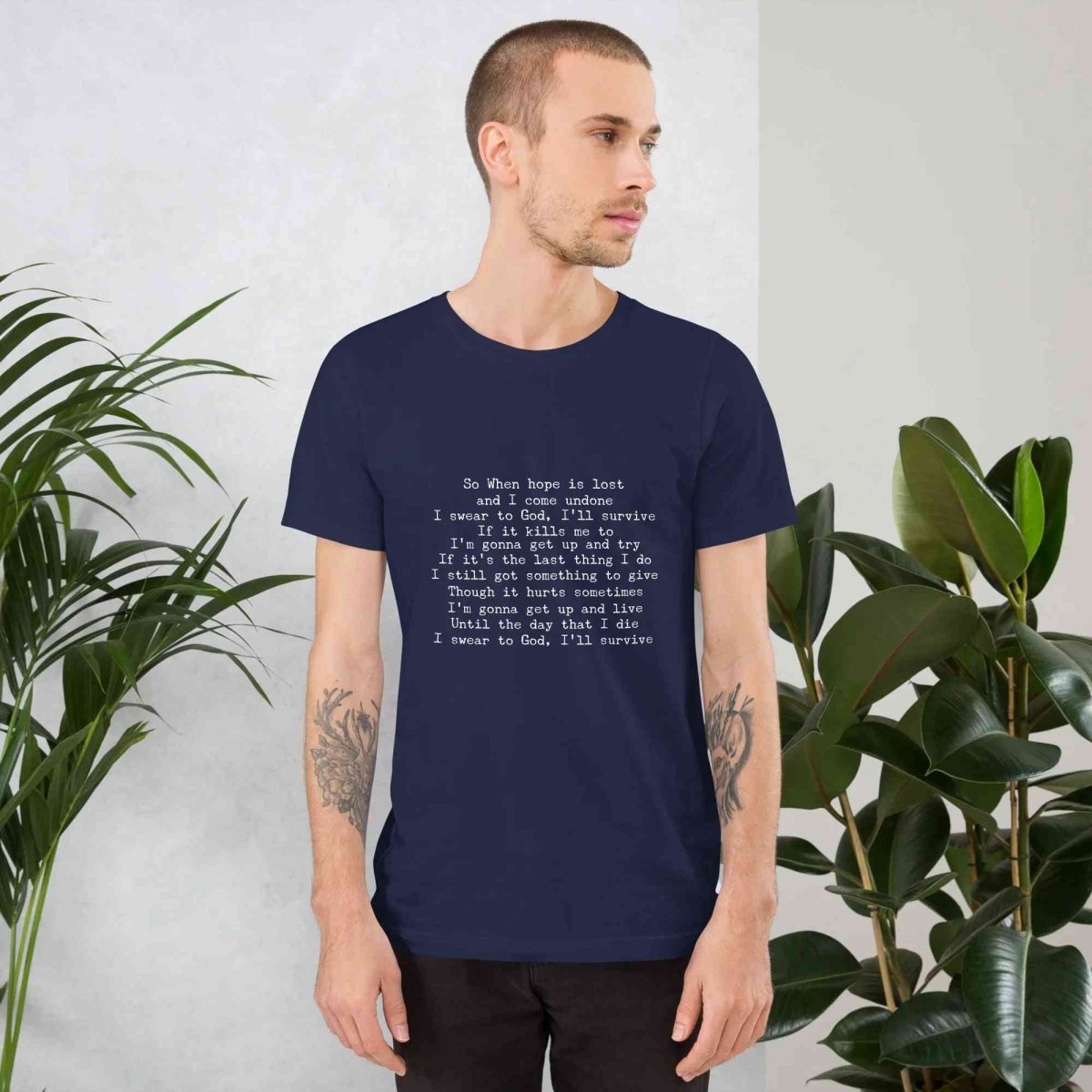 Lewis Capaldi Lyrics T-Shirt | Black Cotton Tee for Fans Alcyone213k