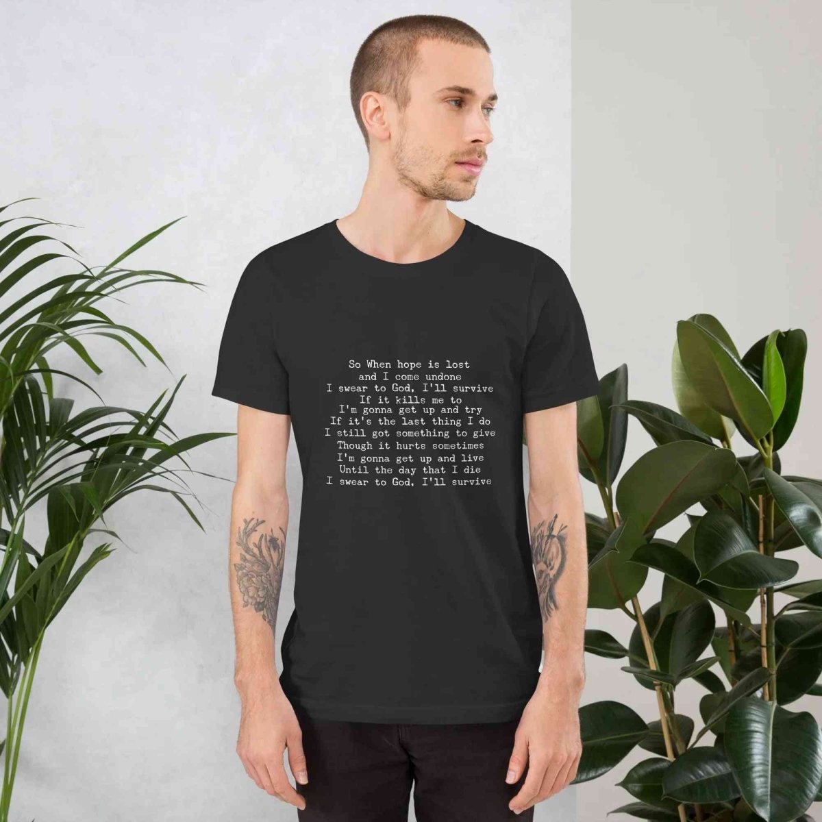 Lewis Capaldi Lyrics T-Shirt | Black Cotton Tee for Fans Alcyone213k