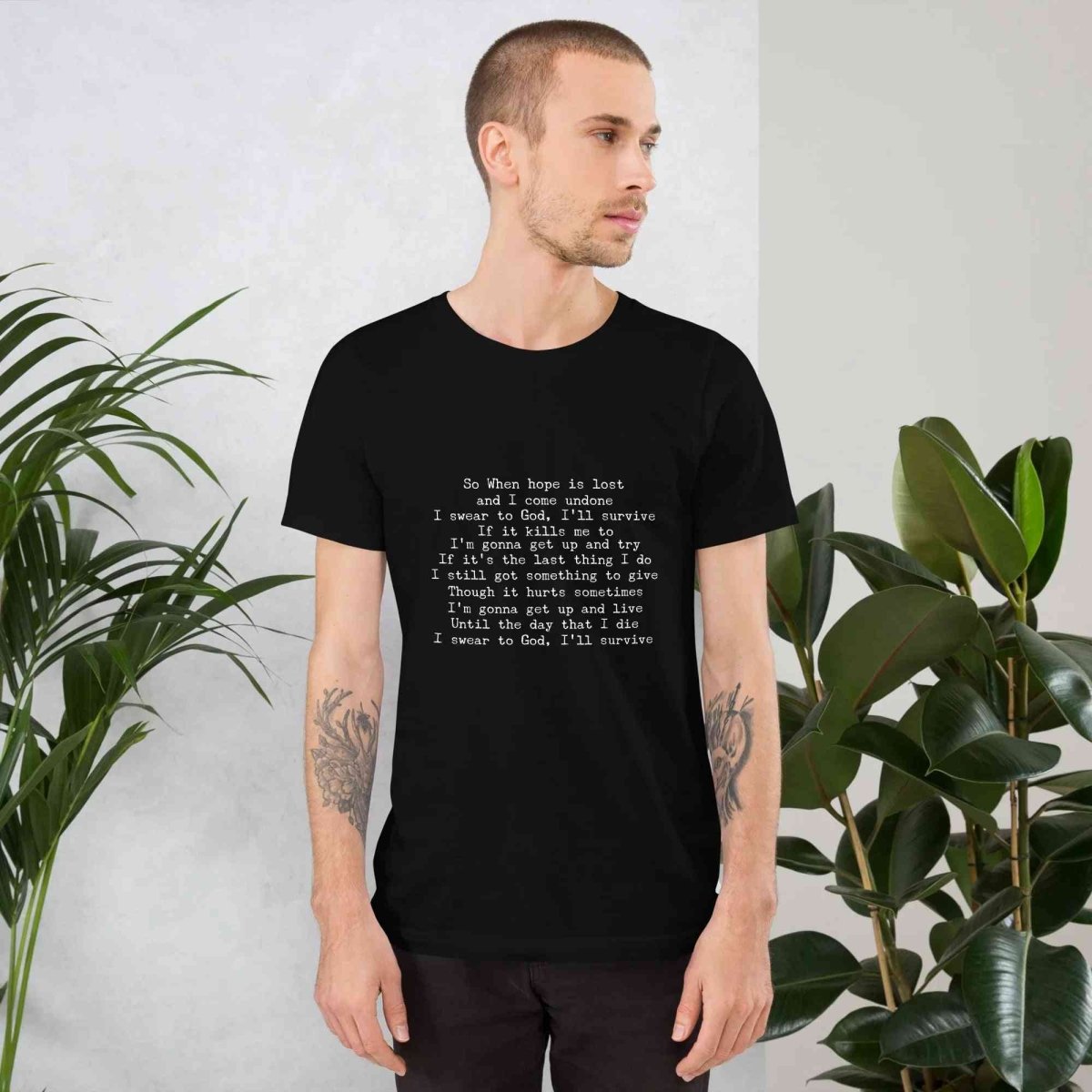 Lewis Capaldi Lyrics T-Shirt | Black Cotton Tee for Fans Alcyone213k