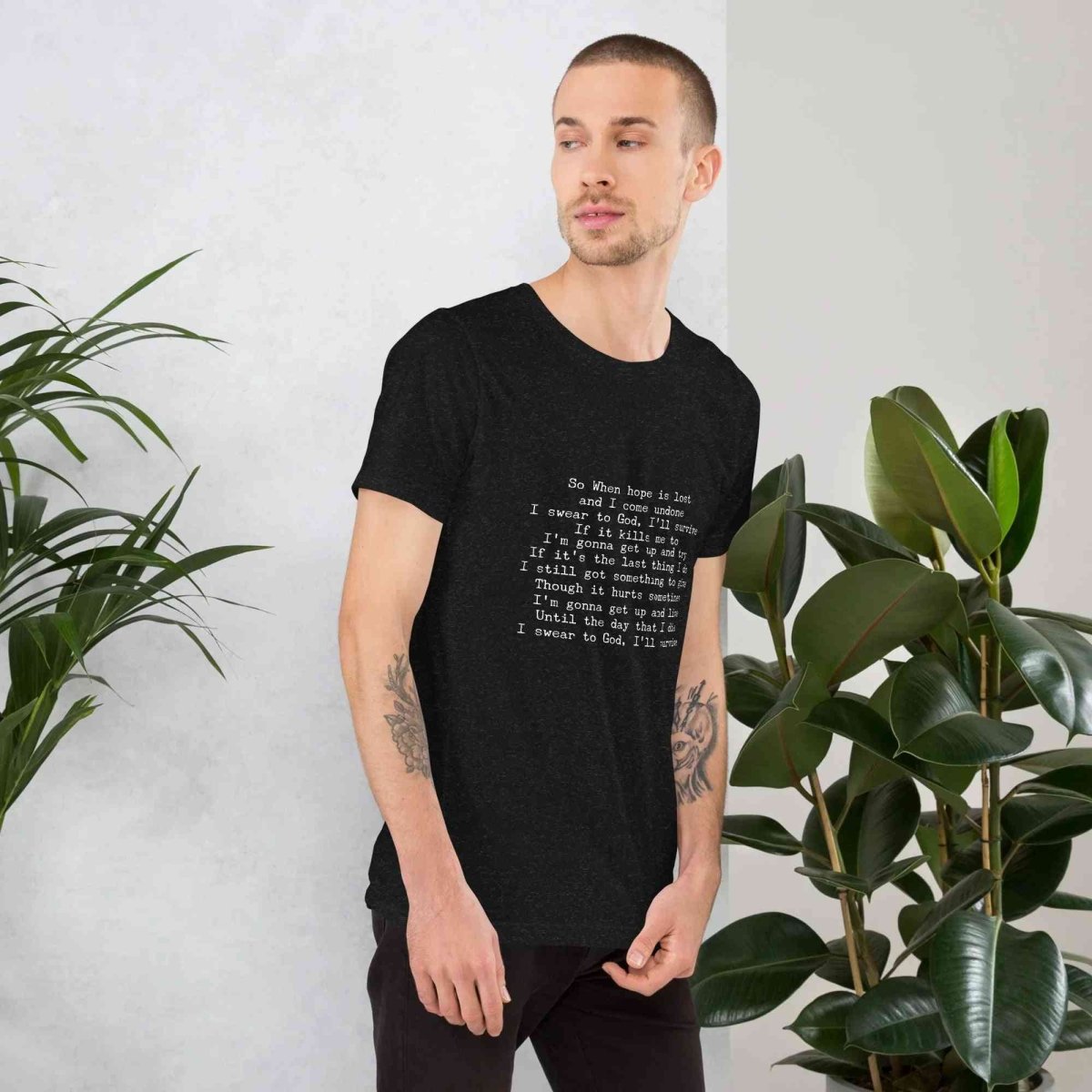 Lewis Capaldi Lyrics T-Shirt | Black Cotton Tee for Fans Alcyone213k