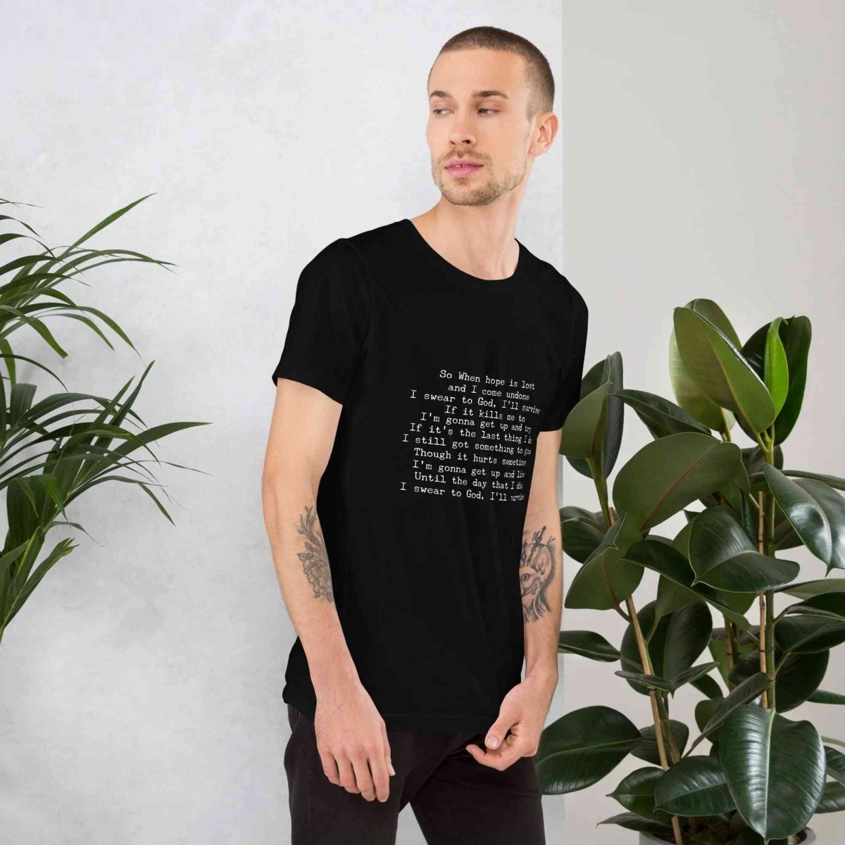 Lewis Capaldi Lyrics T-Shirt | Black Cotton Tee for Fans Alcyone213k
