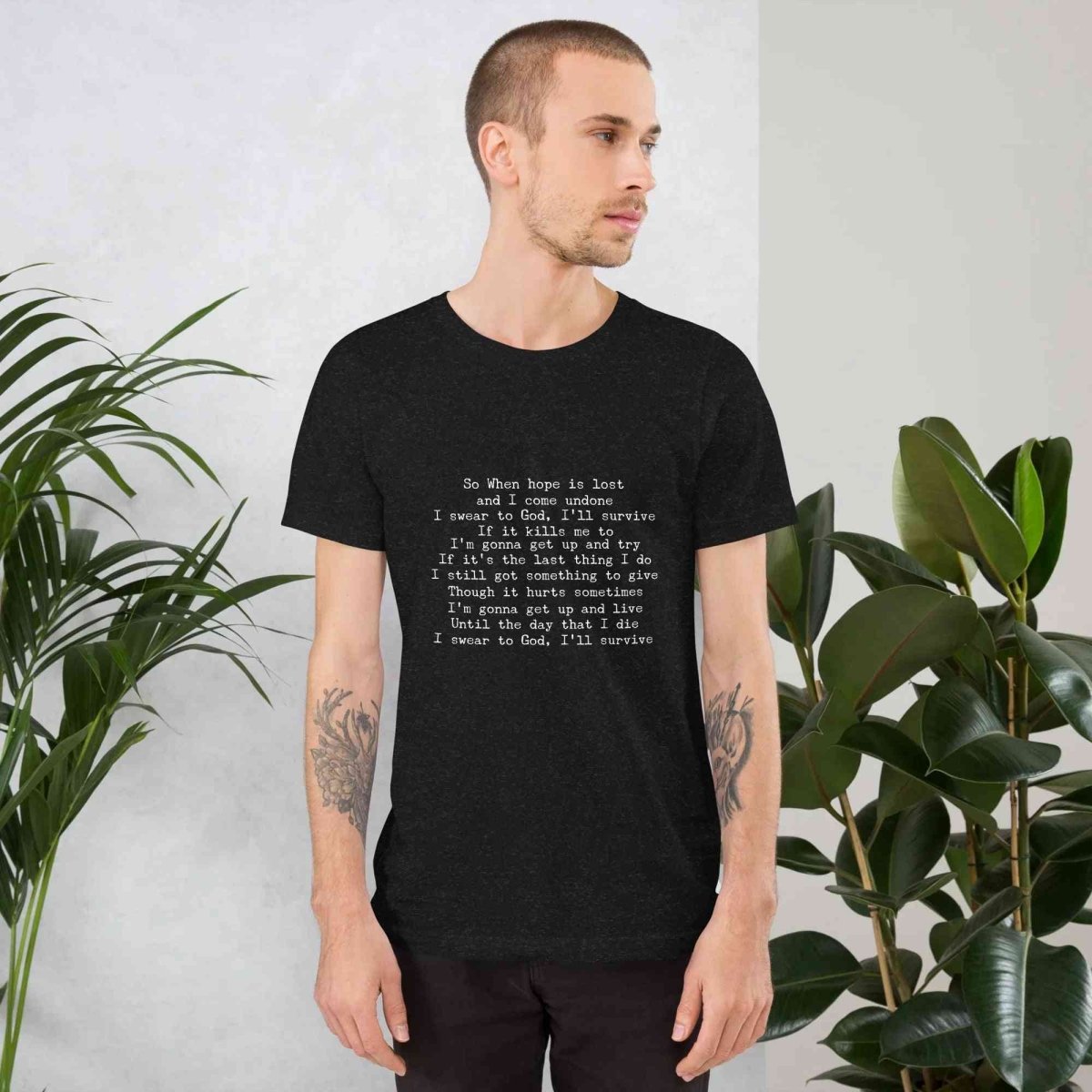Lewis Capaldi Lyrics T-Shirt | Black Cotton Tee for Fans Alcyone213k