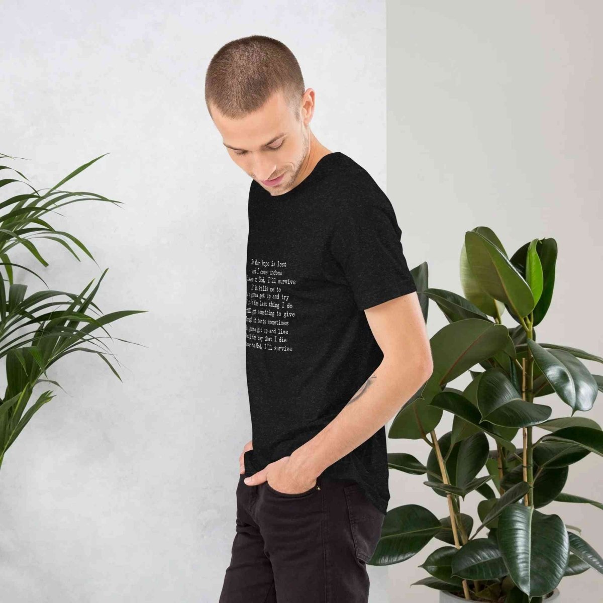 Lewis Capaldi Lyrics T-Shirt | Black Cotton Tee for Fans Alcyone213k