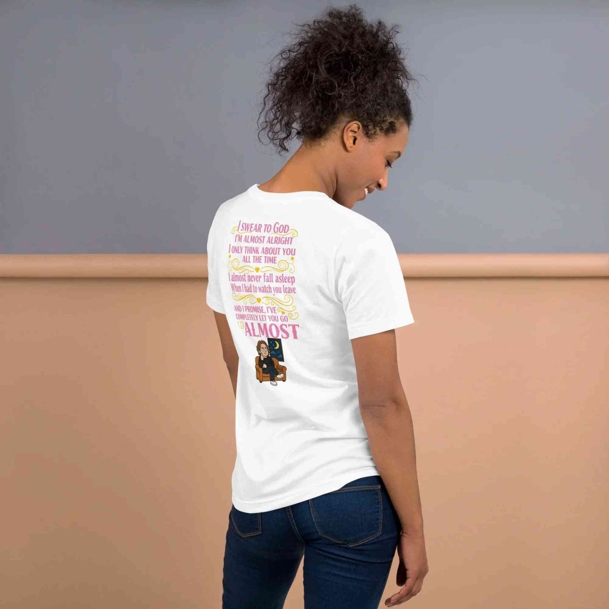 Lewis Capaldi 'Almost' Lyrics T-Shirt | Unisex Graphite Cotton Tee Alcyone213k