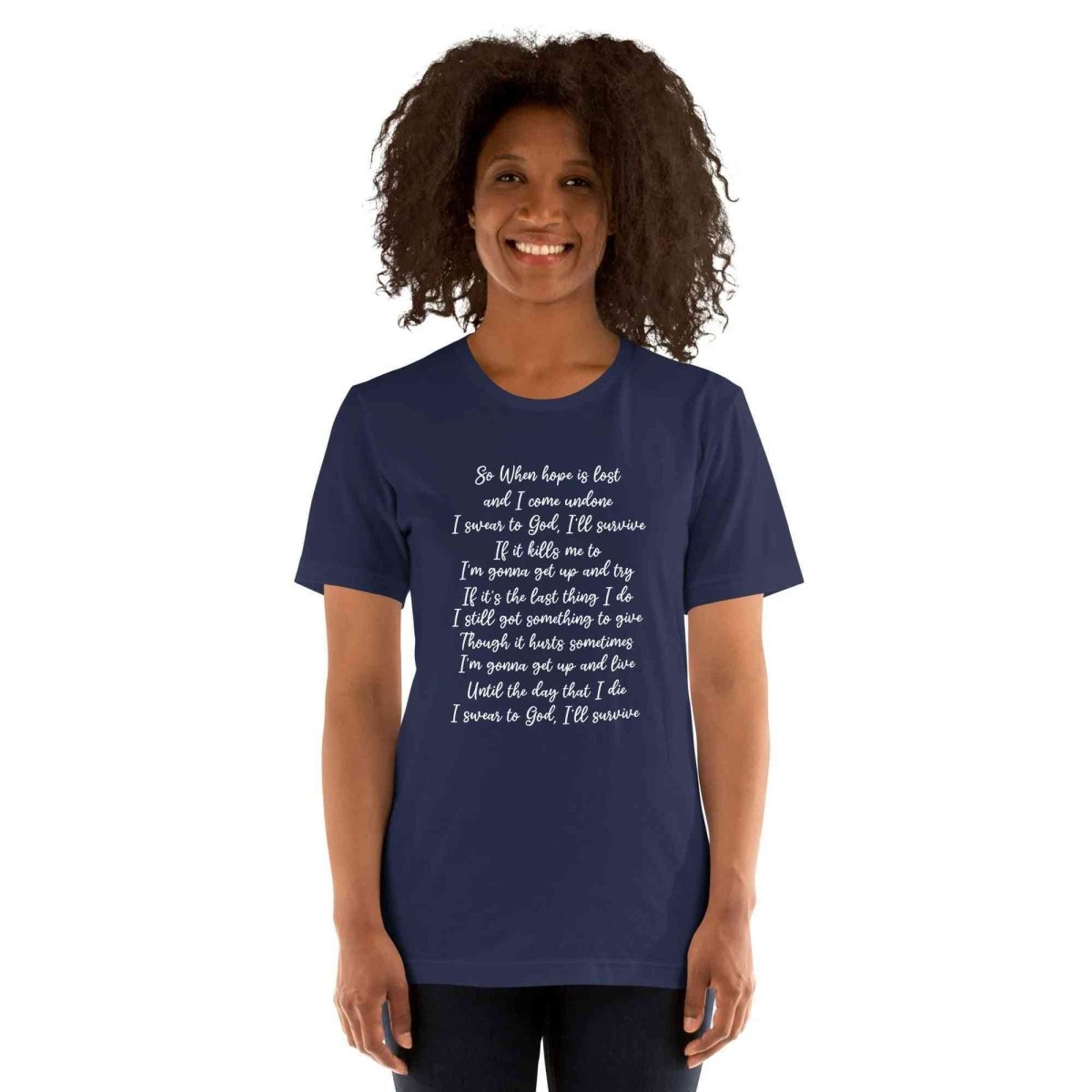 Lewis Capaldi "Survive" Lyric T-Shirt | Unisex Cotton Blend Fan Tee Alcyone213k