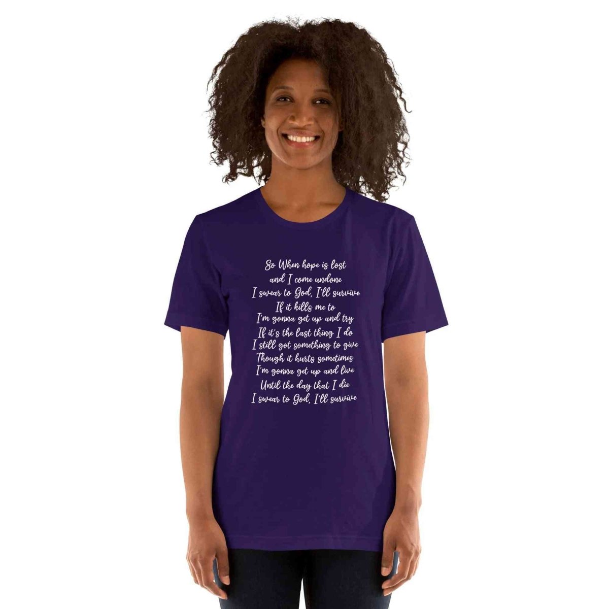 Lewis Capaldi "Survive" Lyric T-Shirt | Unisex Cotton Blend Fan Tee Alcyone213k