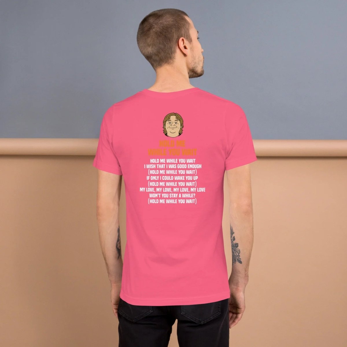 Lewis Capaldi 'Hold Me While I Wait' Lyrics T-Shirt - Alcyone213k Black Cotton Alcyone213k